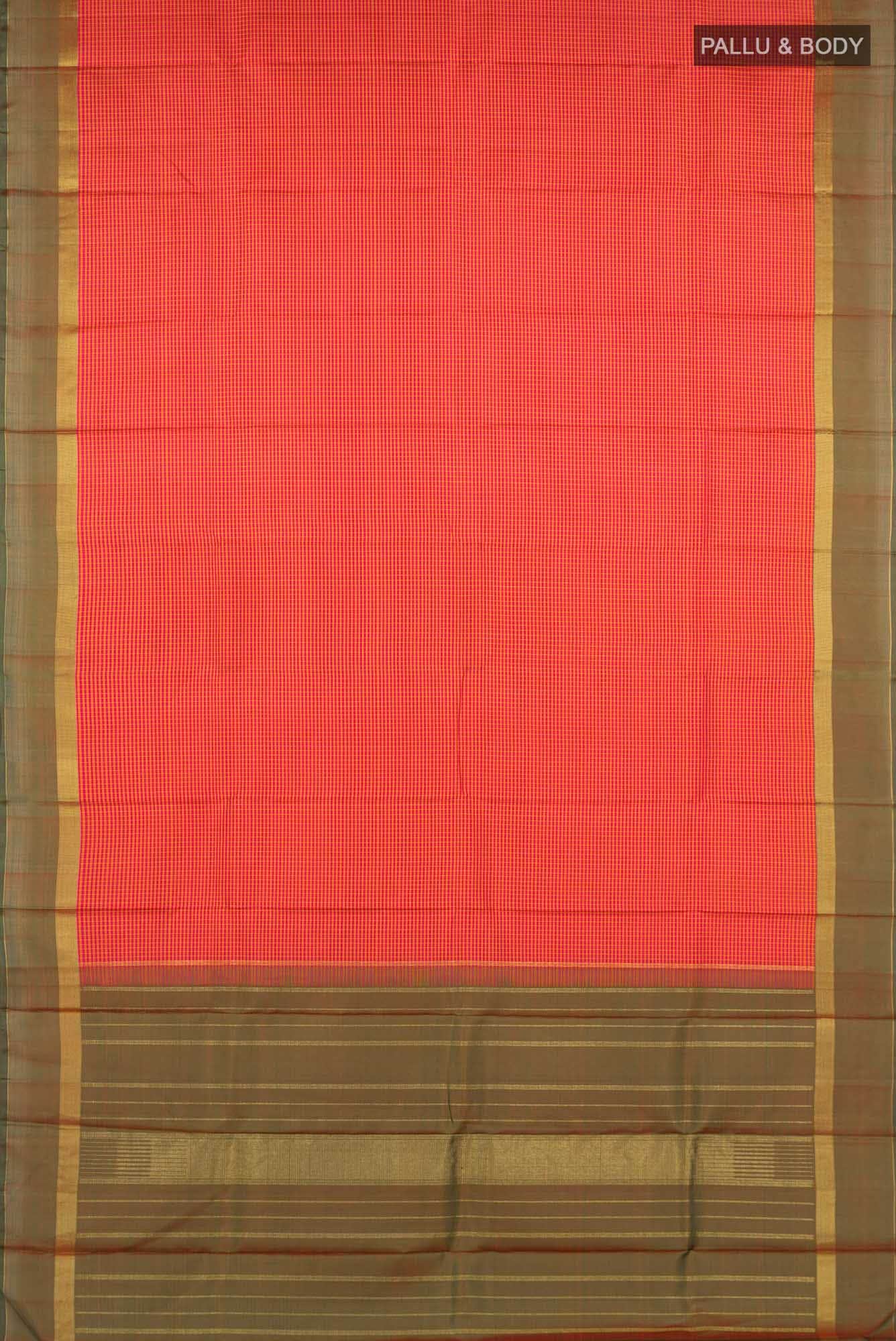 Pink Dual Tone Kanchipuram Silk Saree