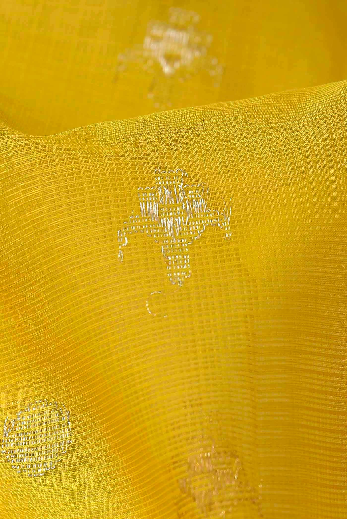 Yellow Kota Silk Saree