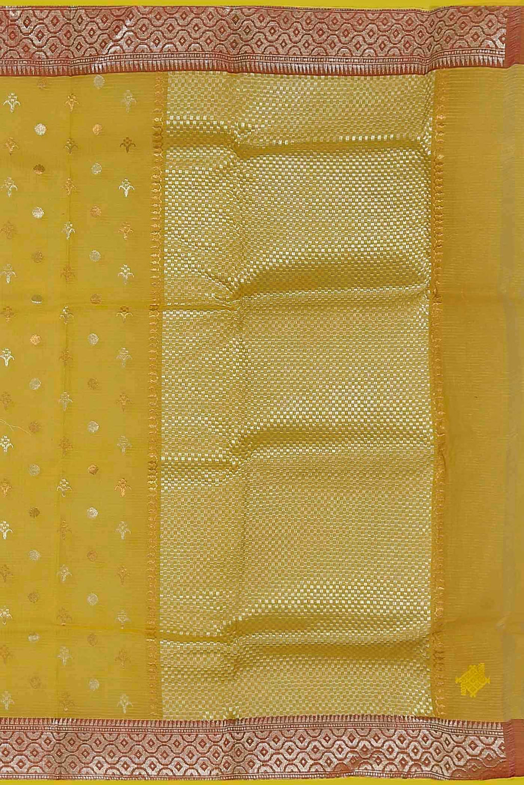 Yellow Kota Silk Saree
