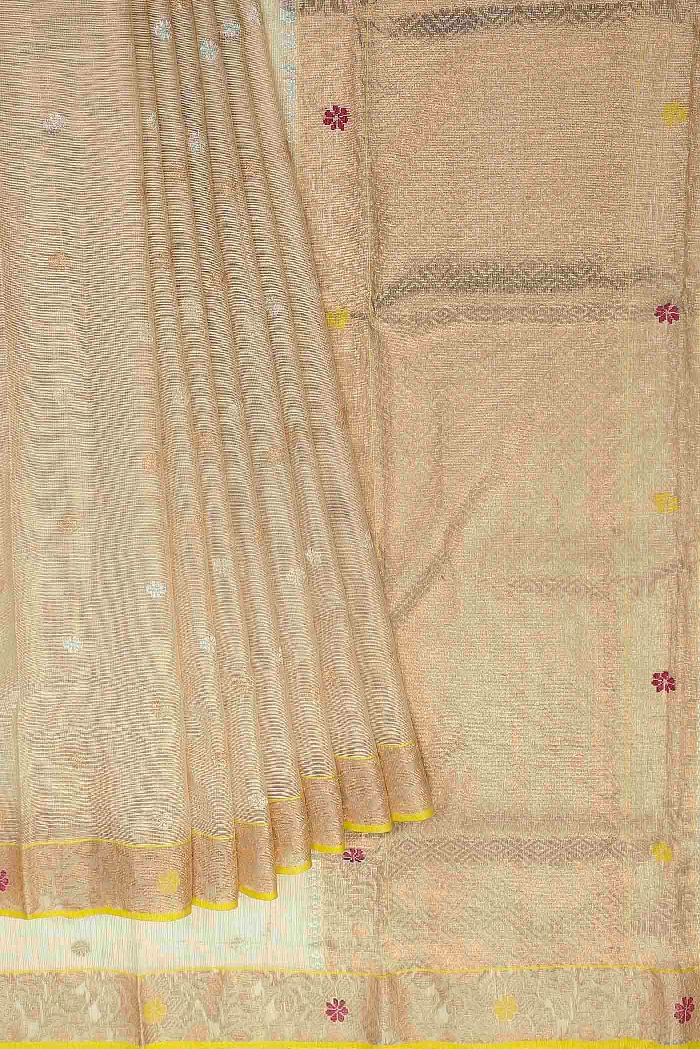 Beige Kota Silk Saree
