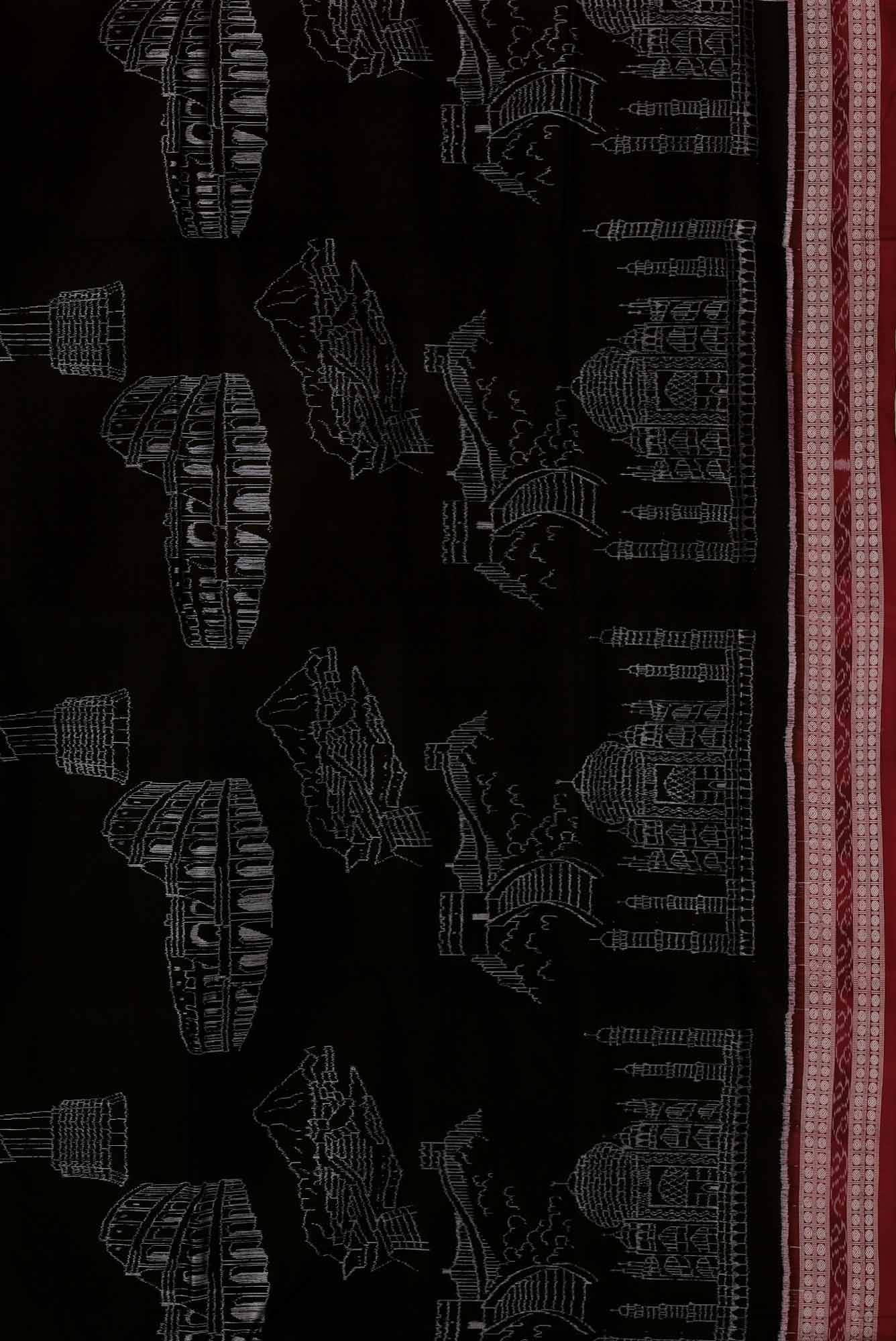 Black Orissa Silk Saree