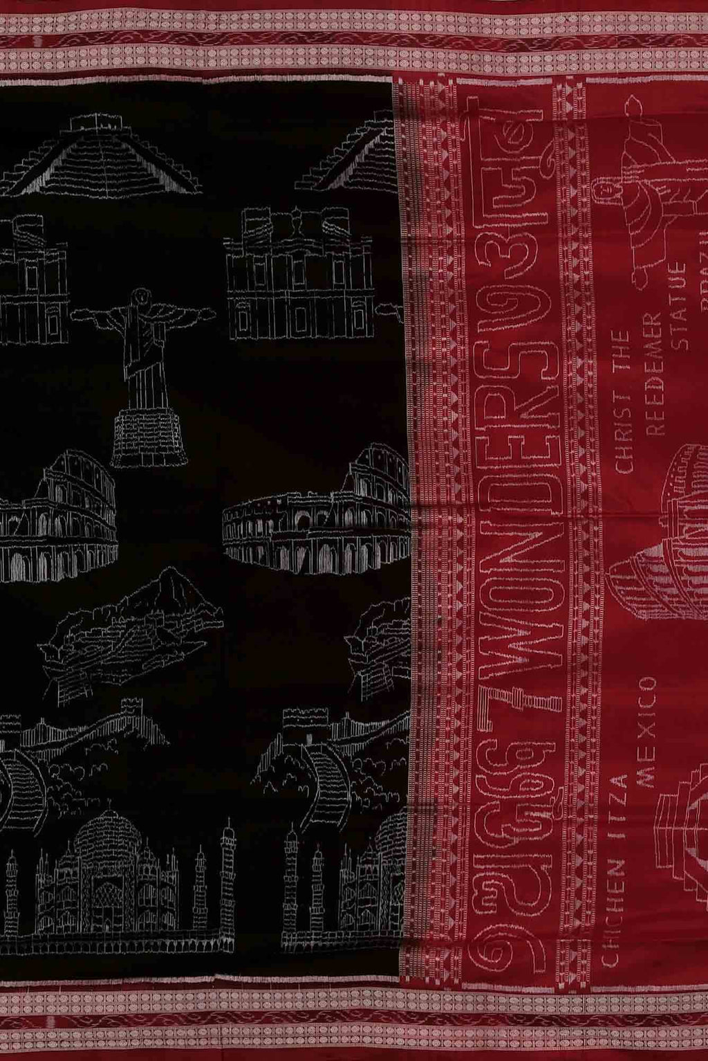 Black Orissa Silk Saree
