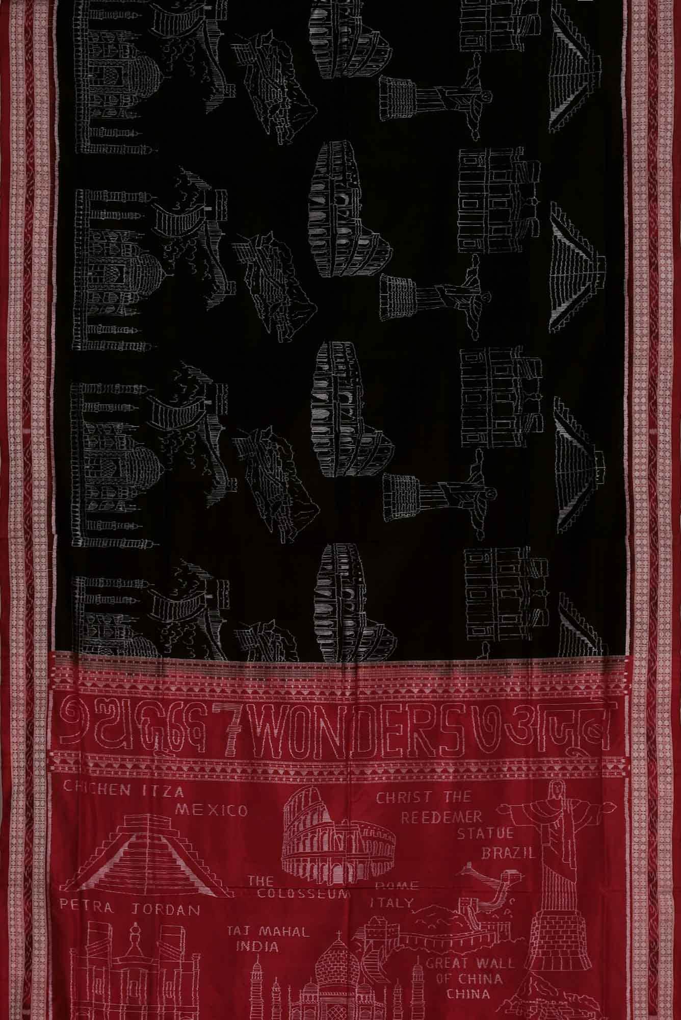 Black Orissa Silk Saree