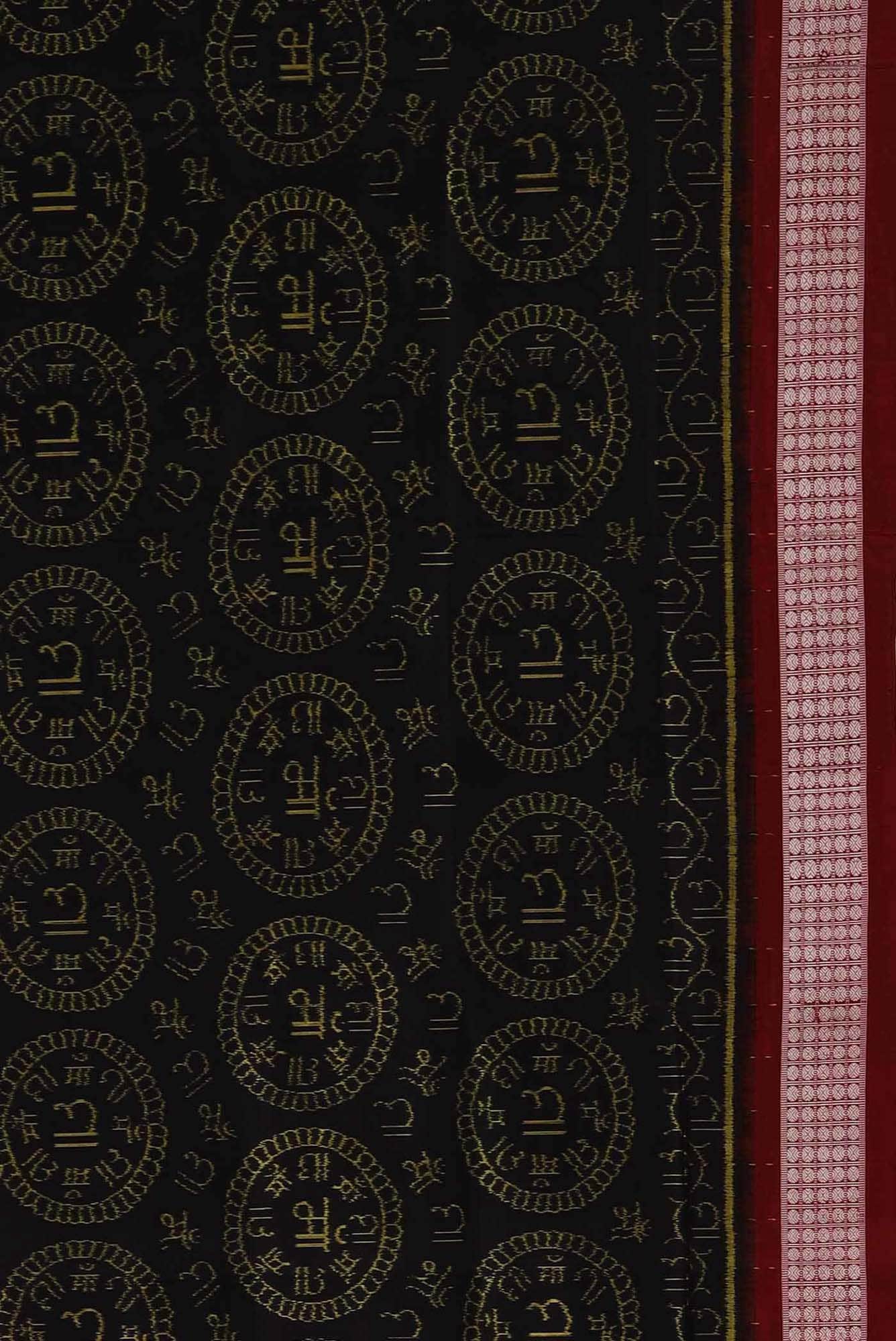 Black Orissa Silk Saree