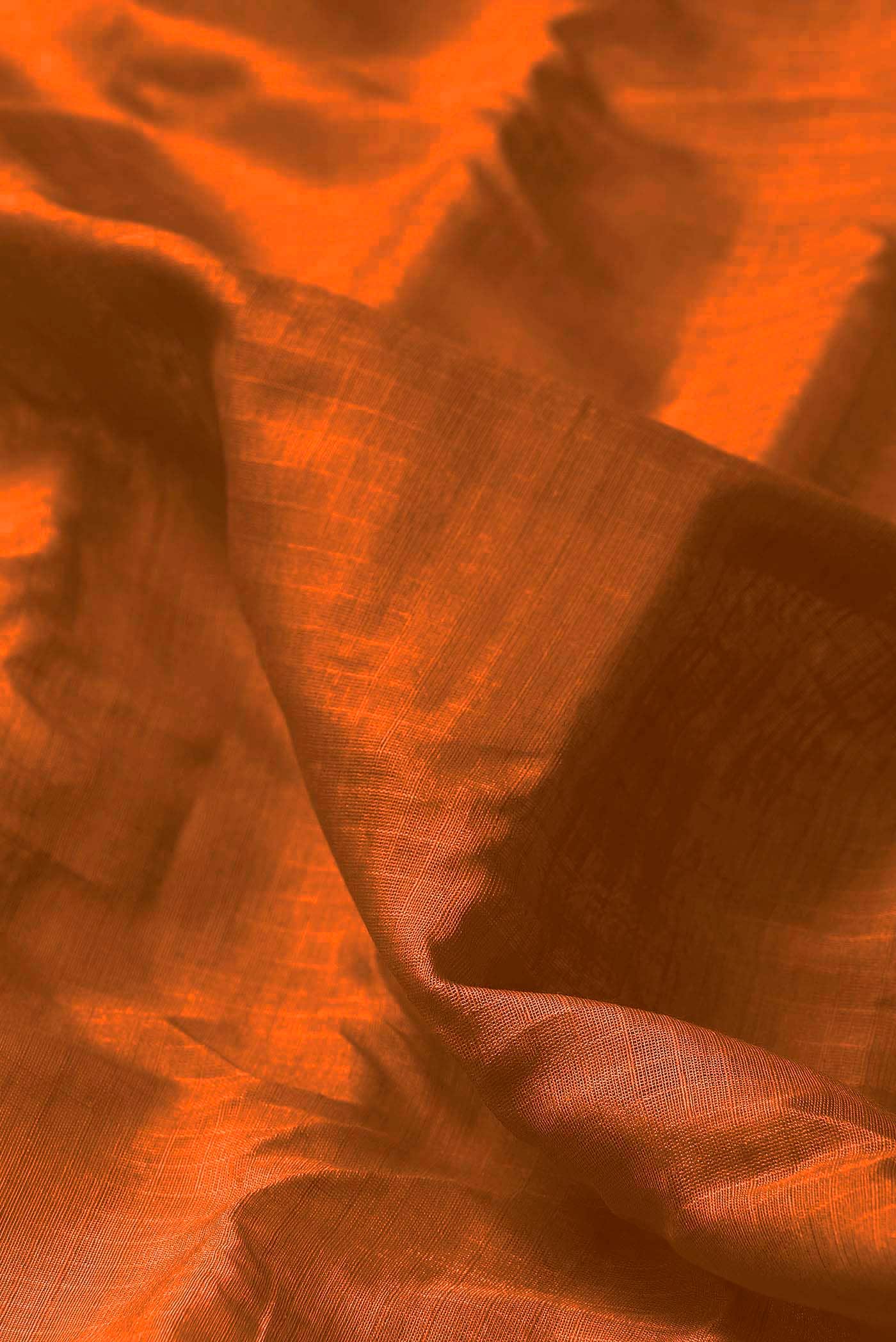 Orange Gadwal cotton Saree
