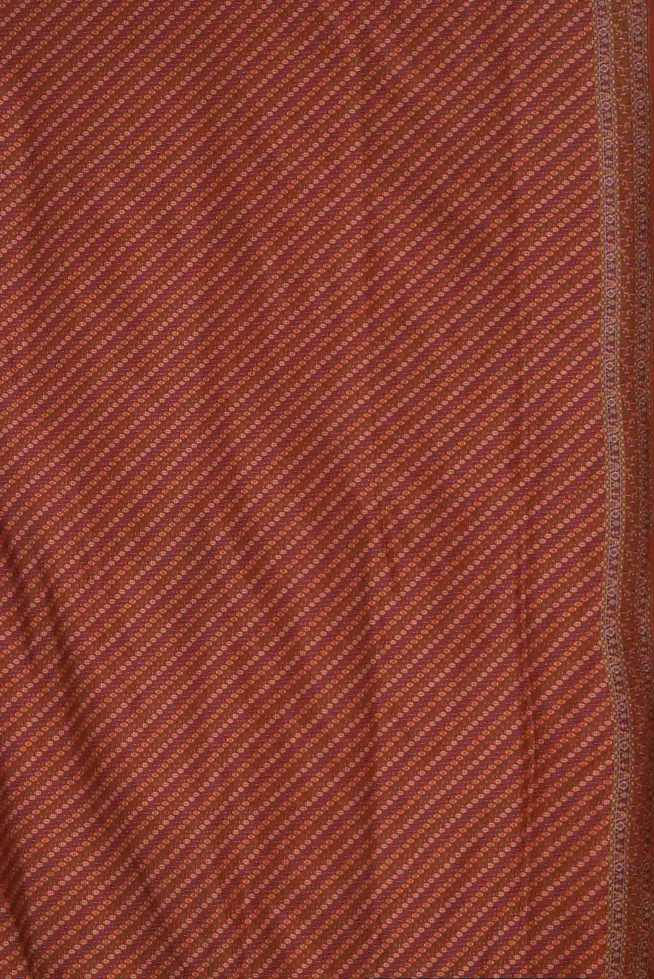 Orange Banarasi Tanchoi Silk Saree