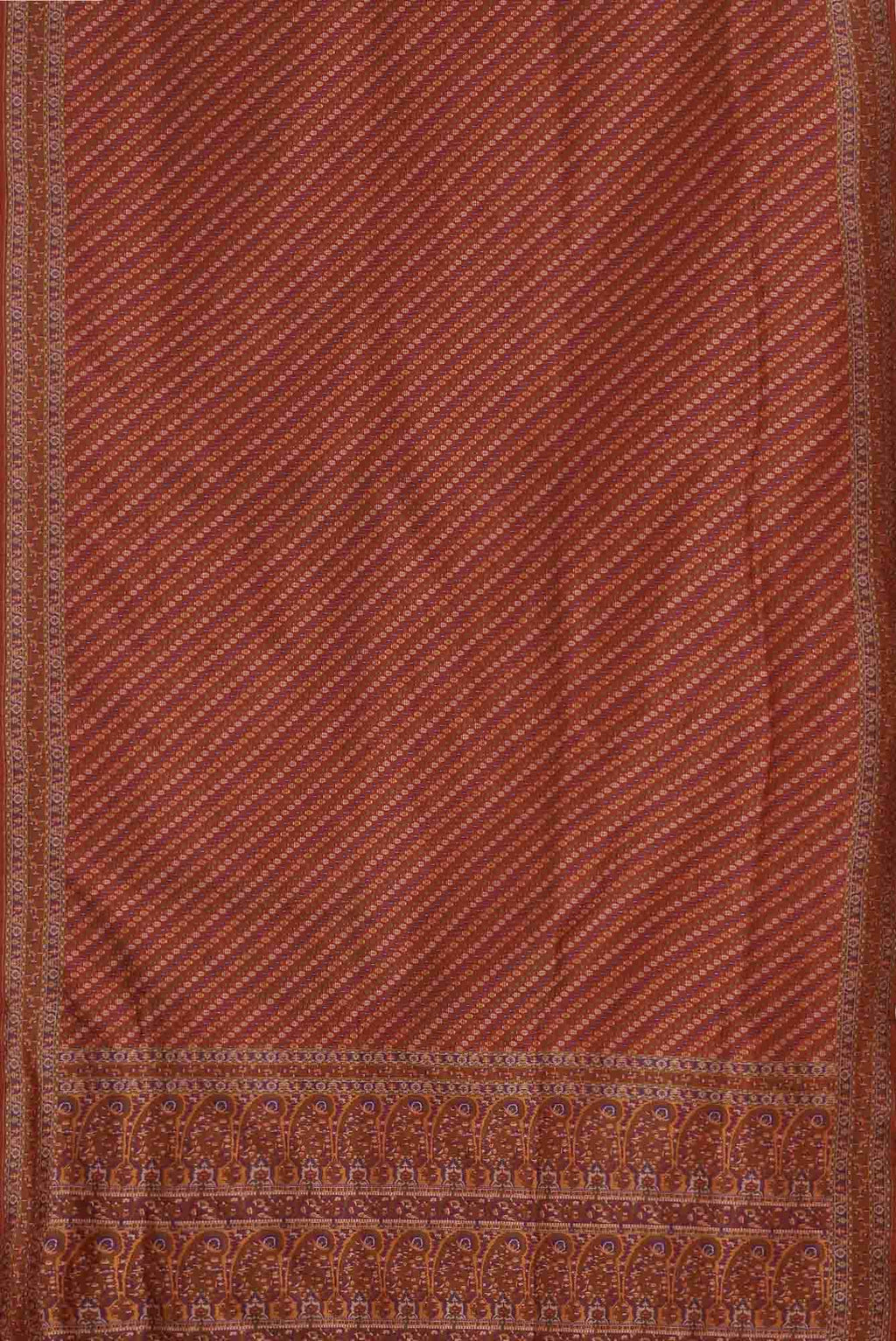 Orange Banarasi Tanchoi Silk Saree
