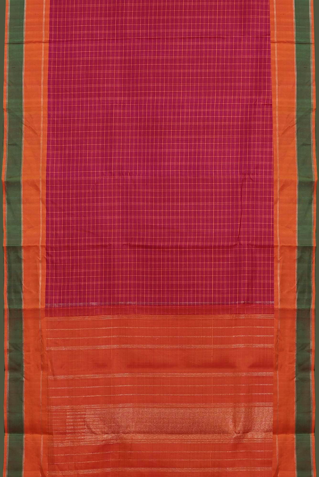 Maroon Kanchipuram Silk Saree