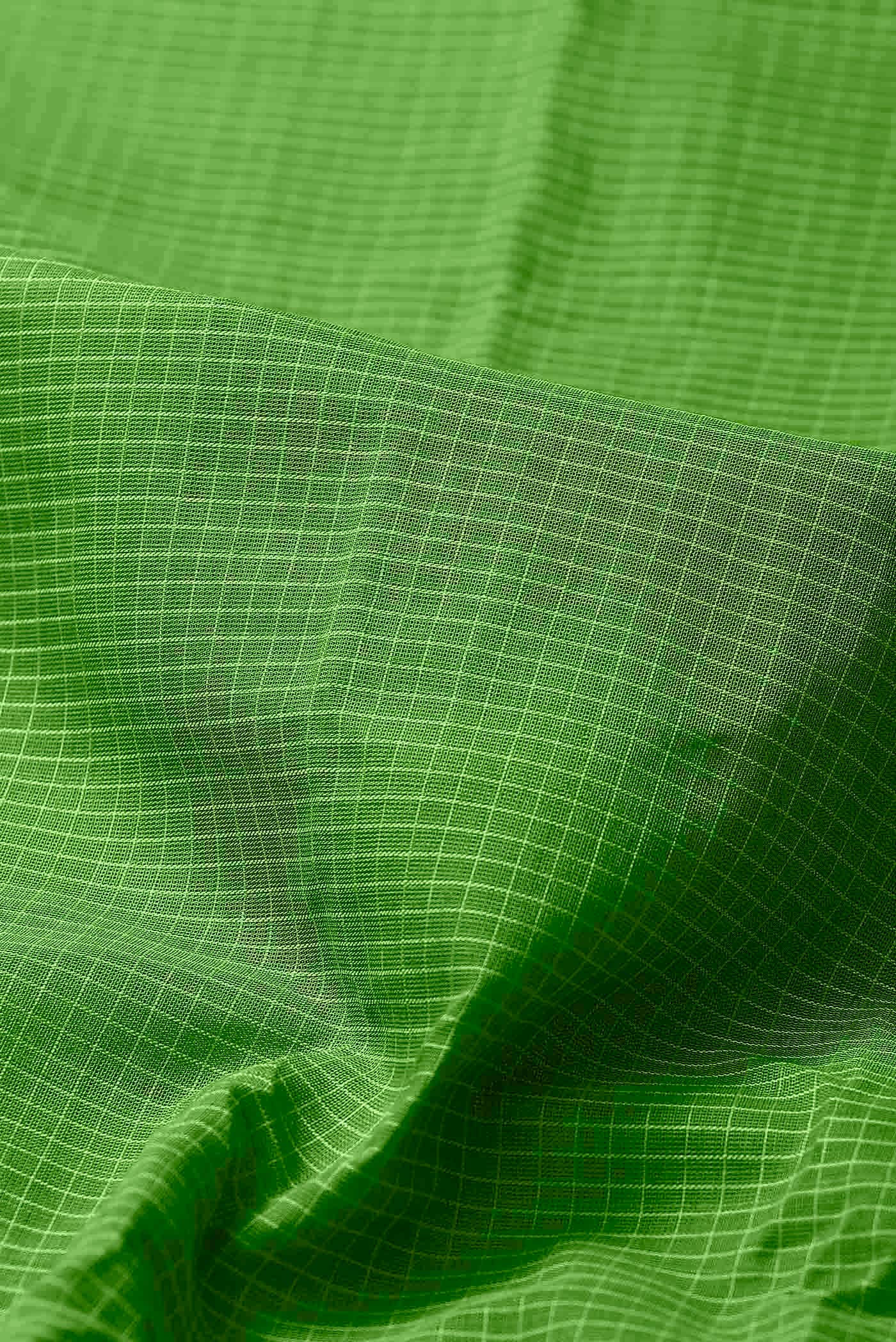 Parrot Green Gadwal cotton Saree
