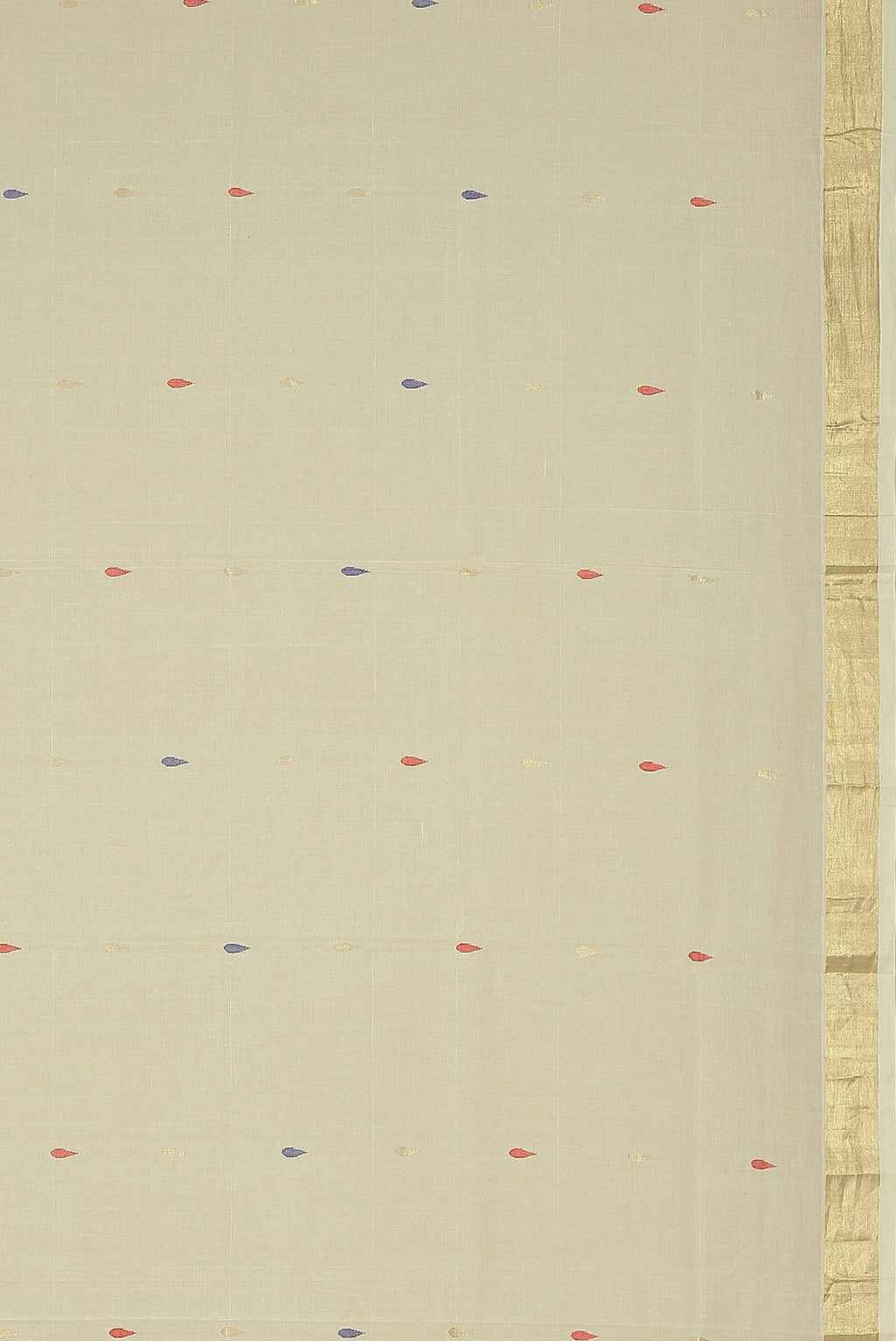 Cream Venkatagiri Cotton Saree