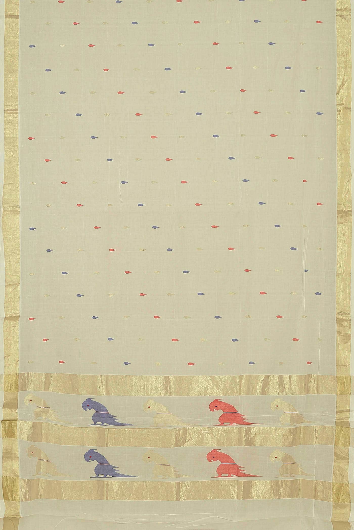 Cream Venkatagiri Cotton Saree