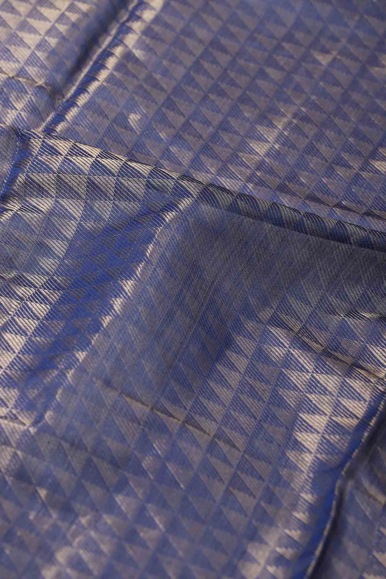 Blue Maheshwari Silk Cotton Saree