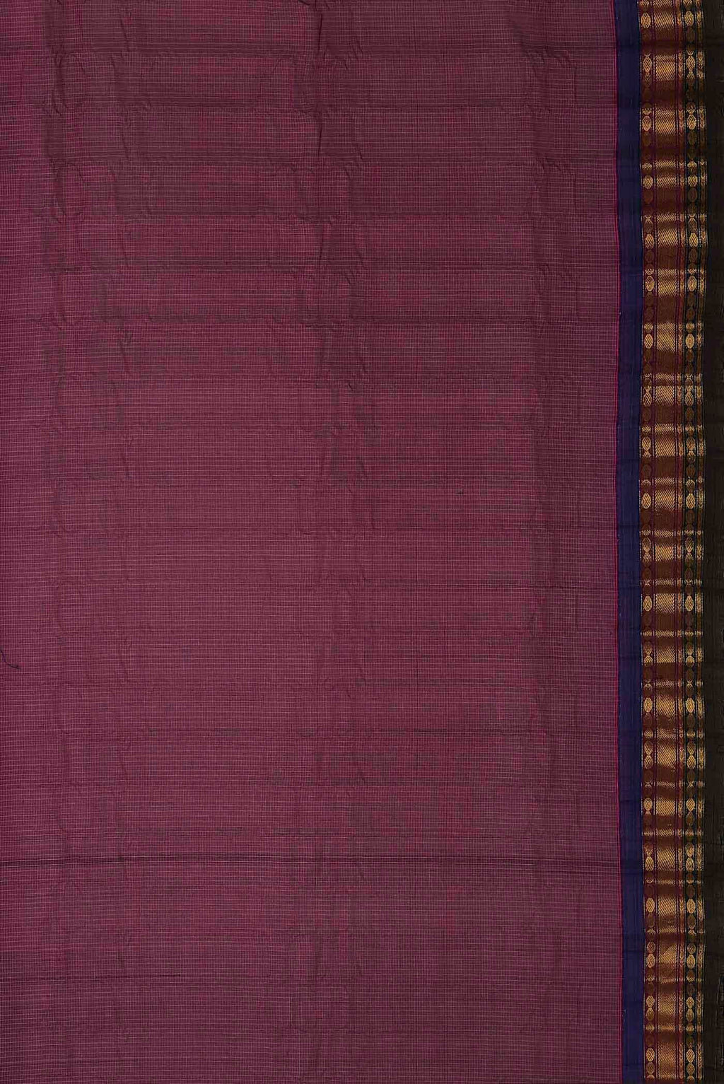 Dark Pink Gadwal cotton Saree