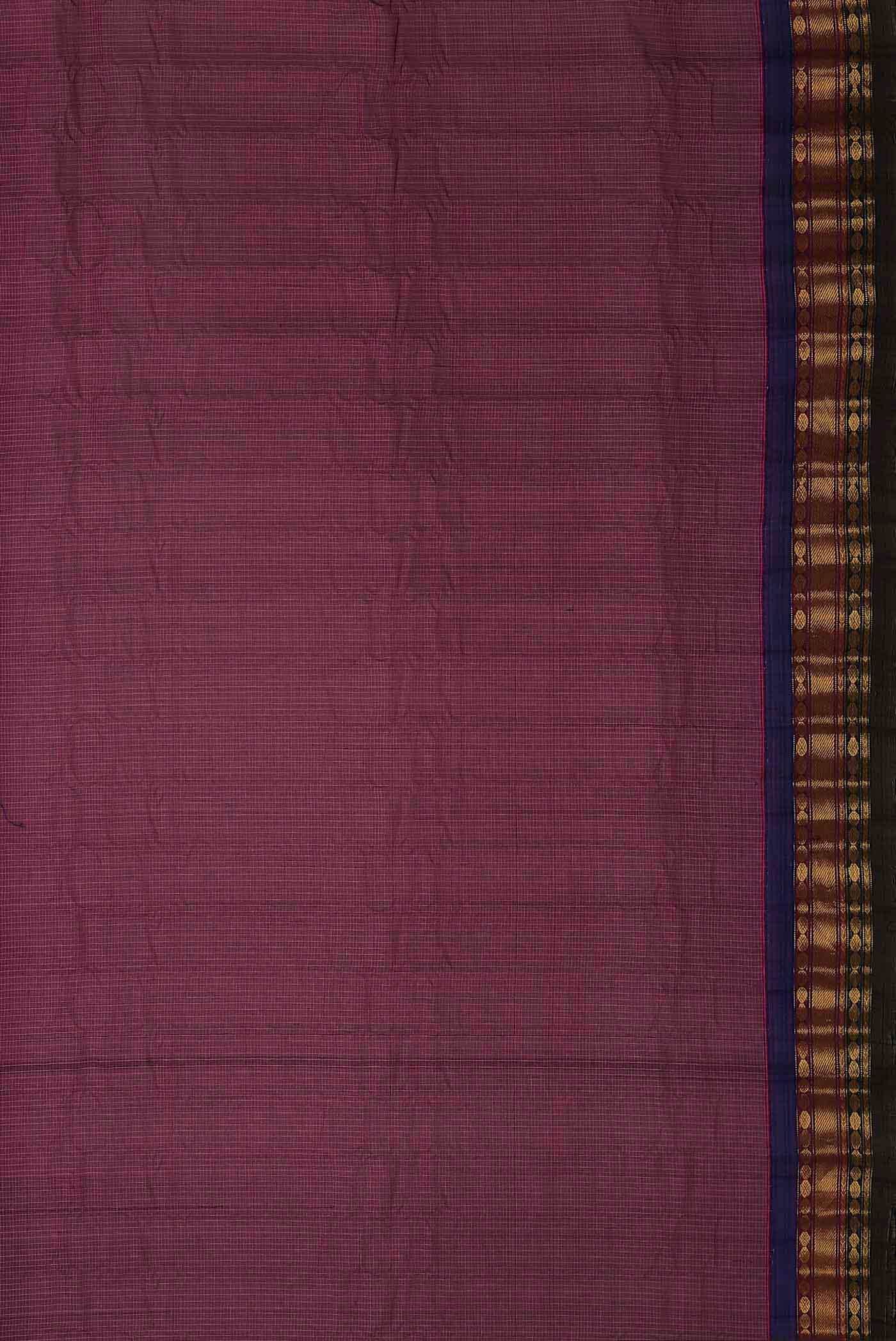 Dark Pink Gadwal cotton Saree