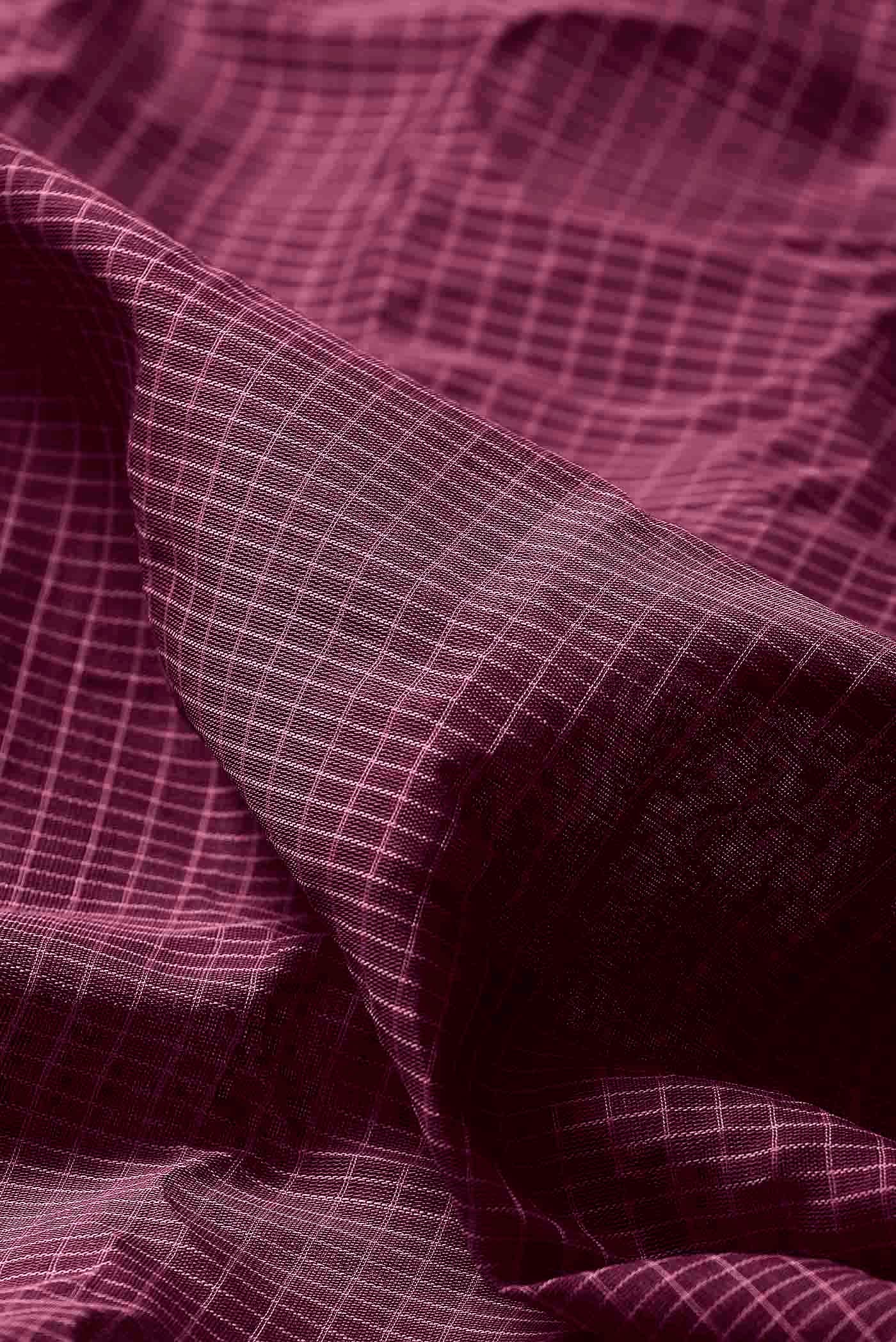 Dark Pink Gadwal cotton Saree
