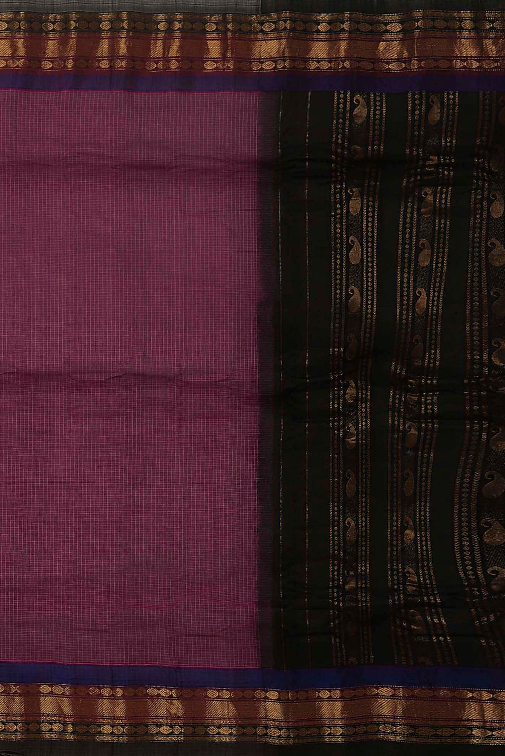 Dark Pink Gadwal cotton Saree