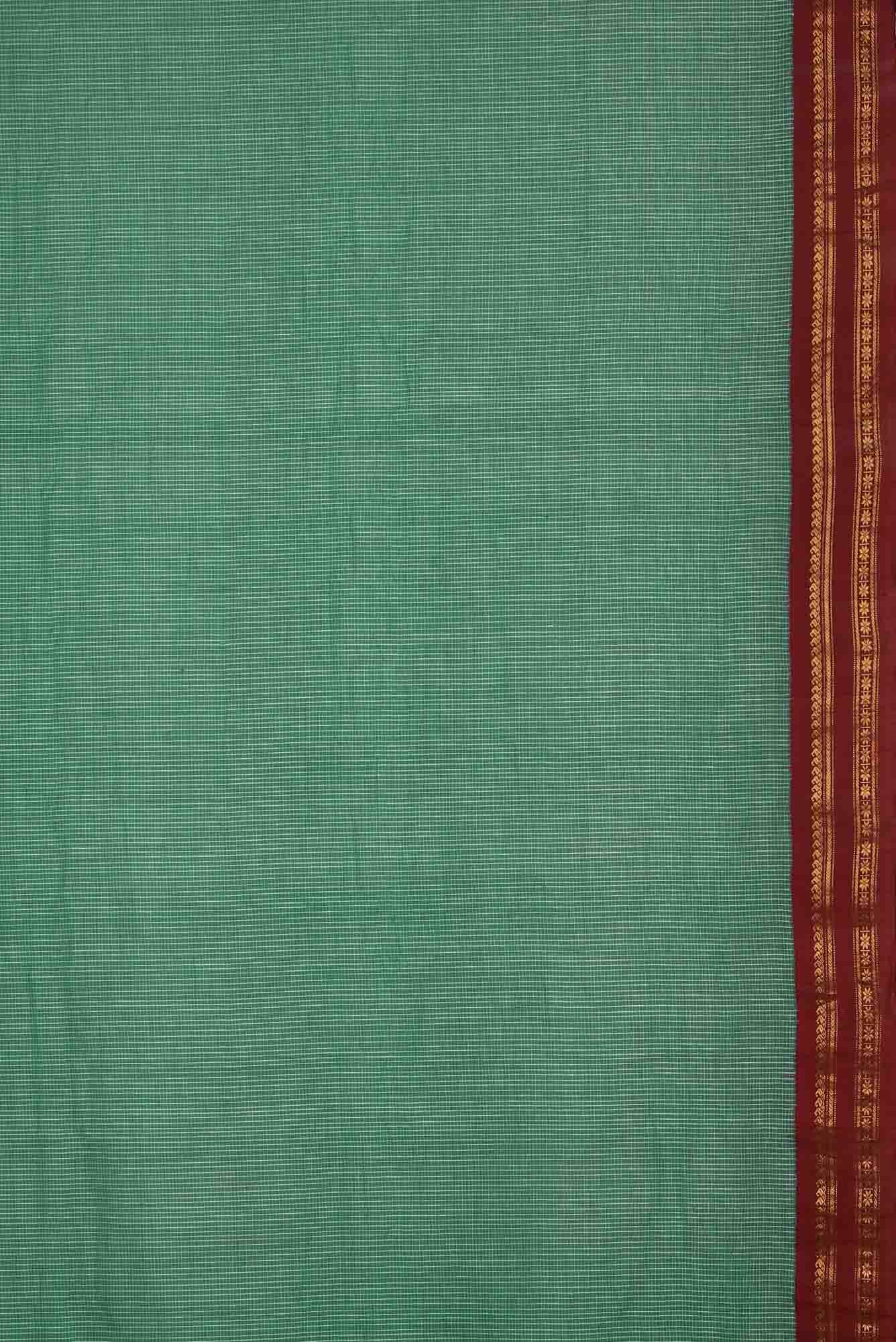 Green Gadwal Silk Cotton Saree