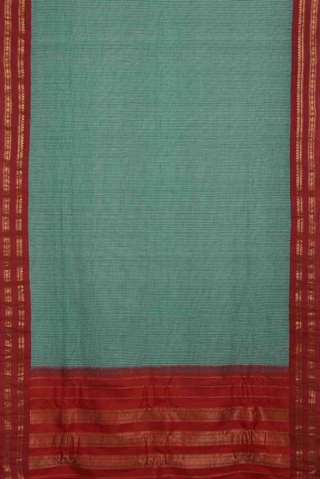 Green Gadwal Silk Cotton Saree