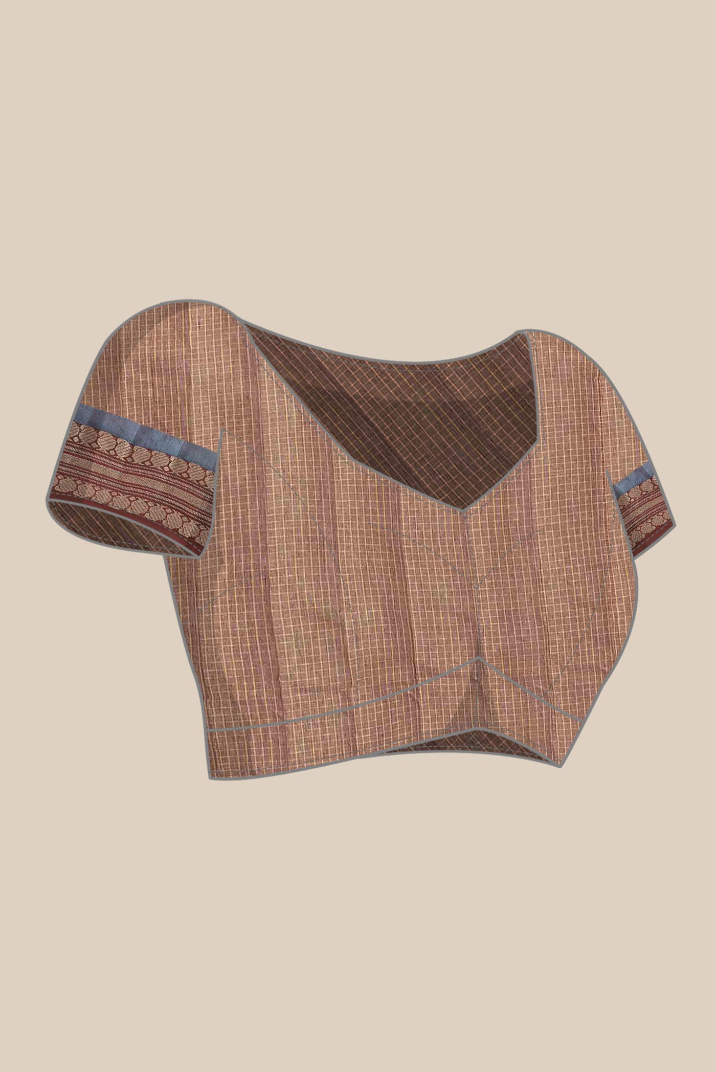 Brown Gadwal cotton Saree