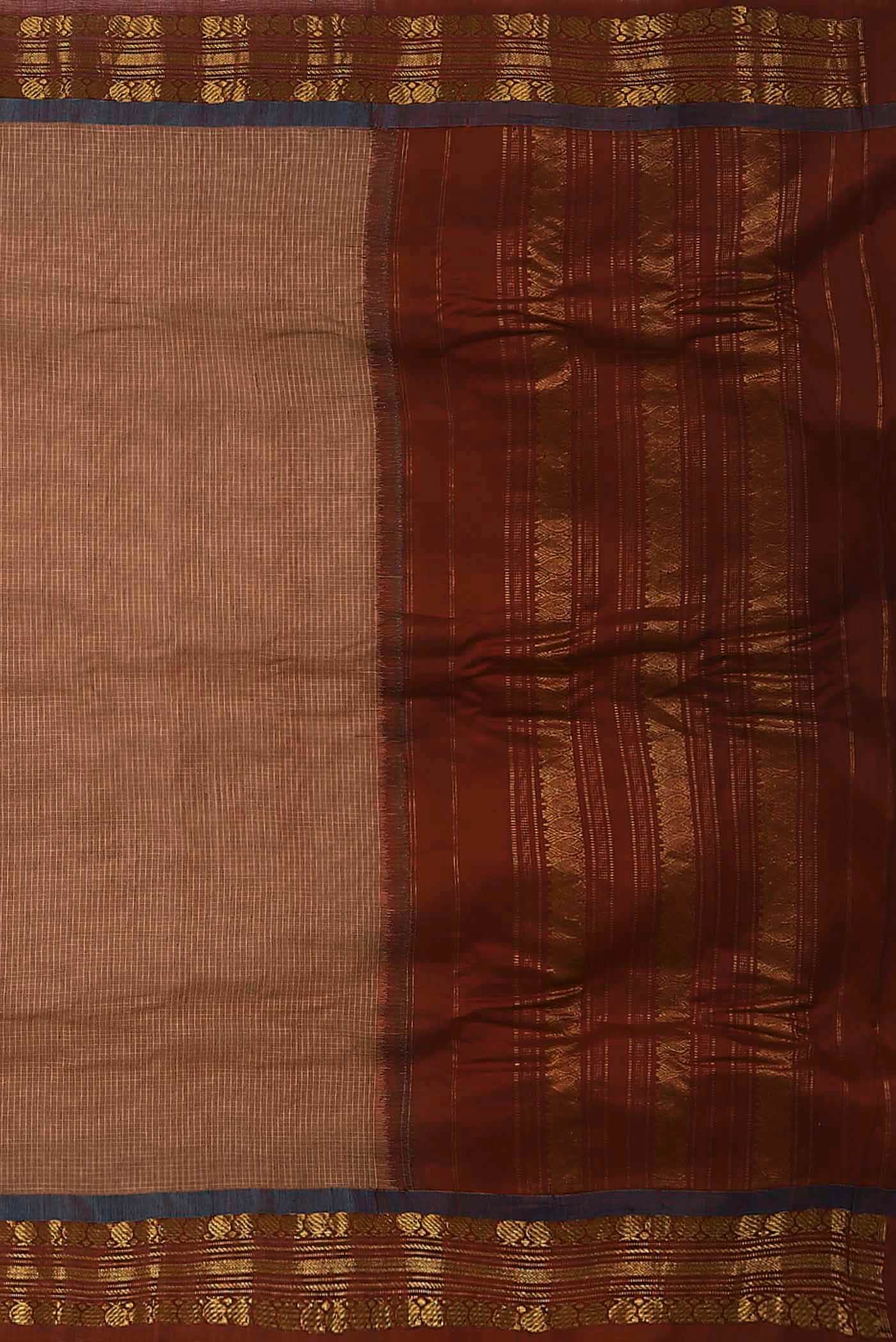 Brown Gadwal cotton Saree
