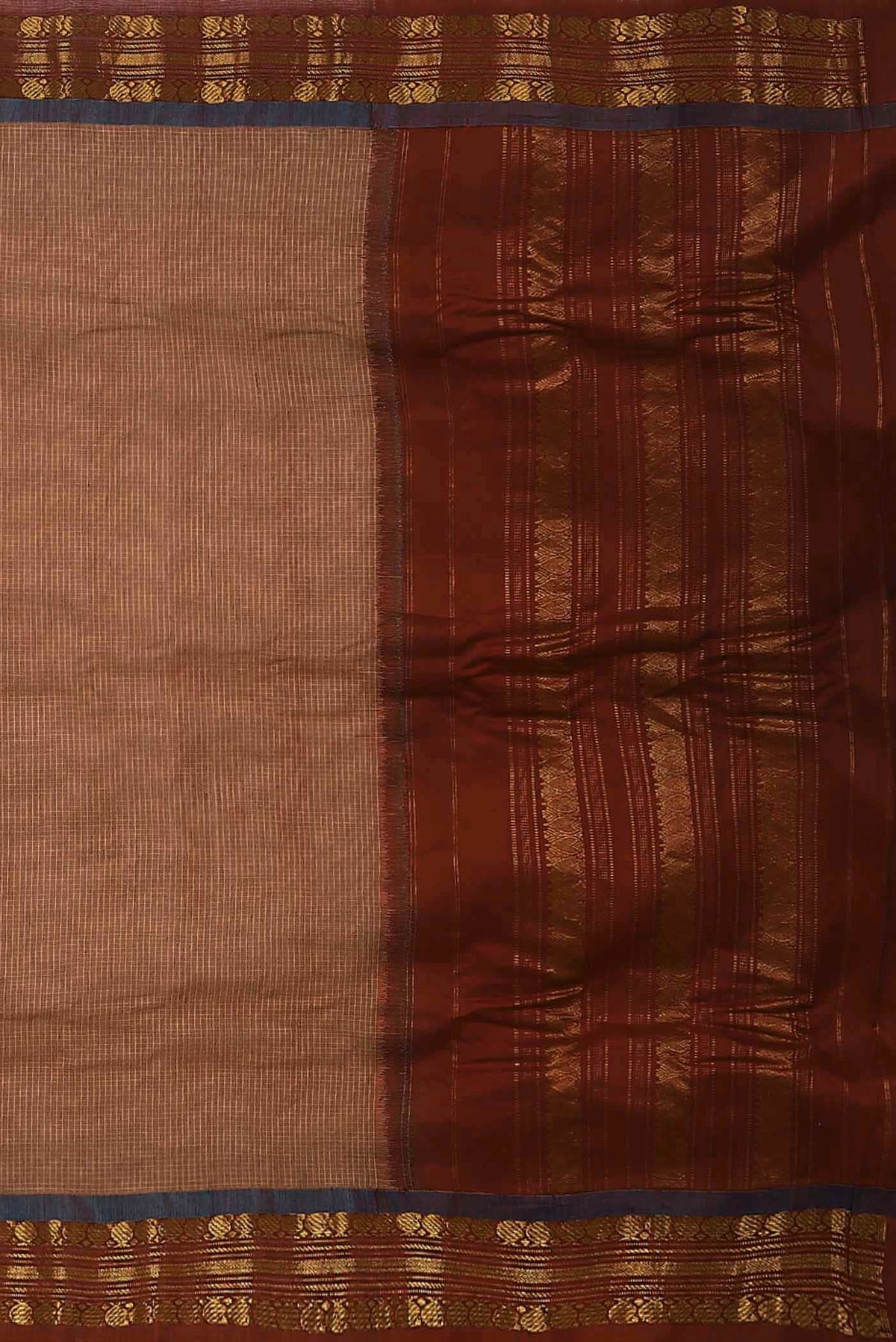 Brown Gadwal cotton Saree