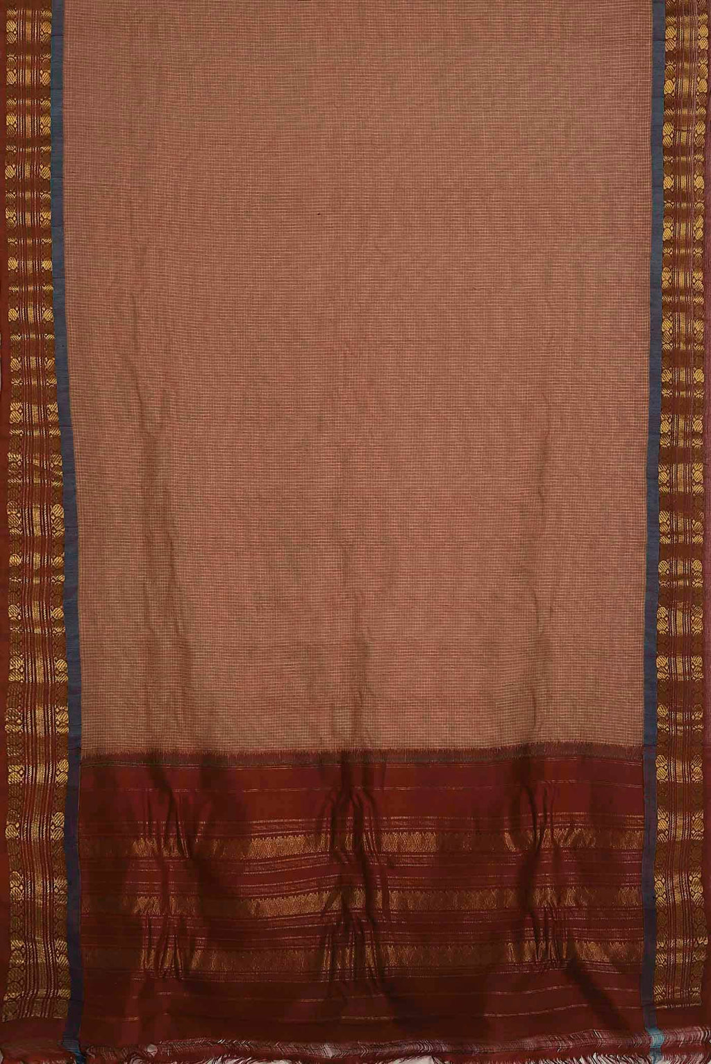 Brown Gadwal cotton Saree