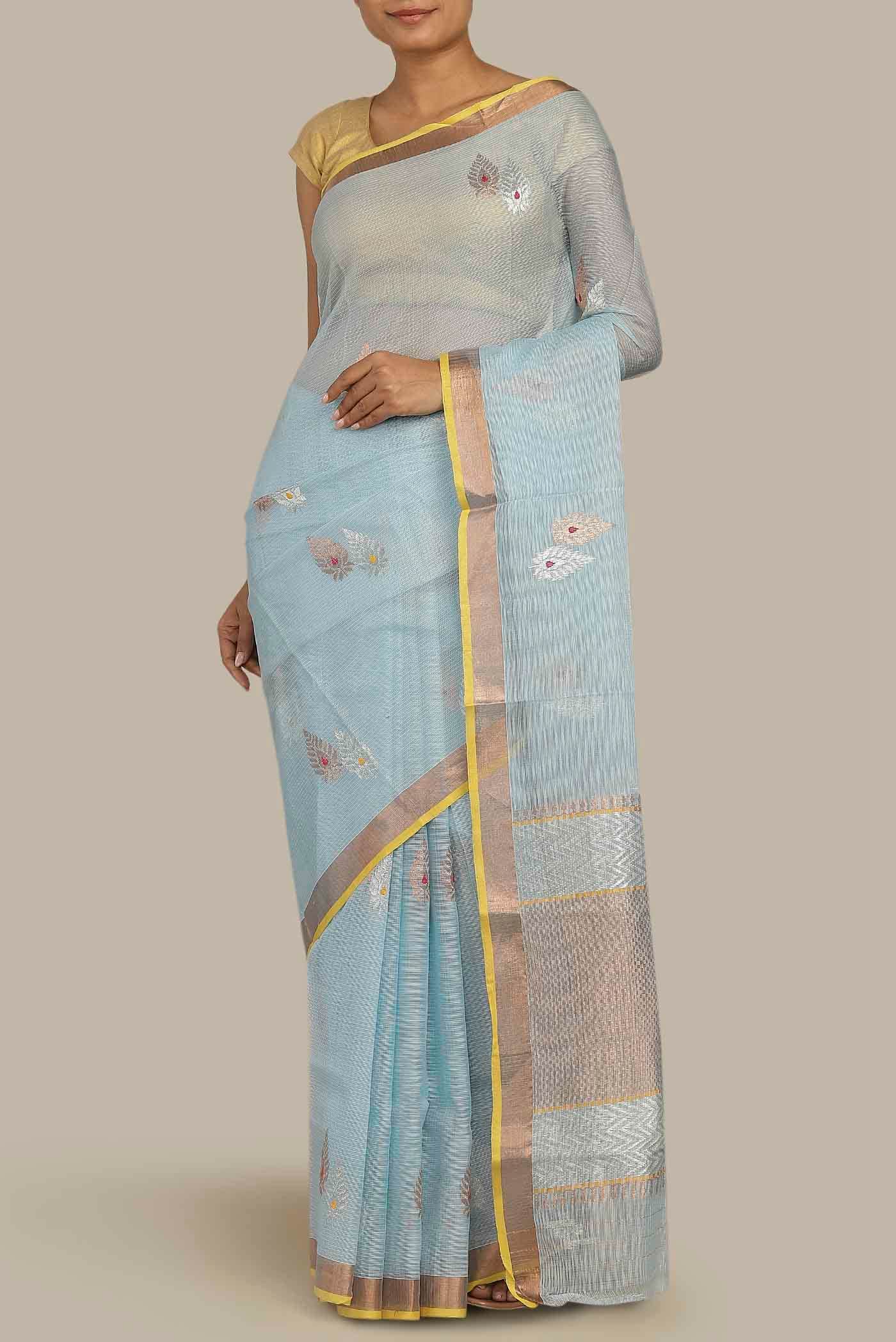 Blue Kota Silk Saree