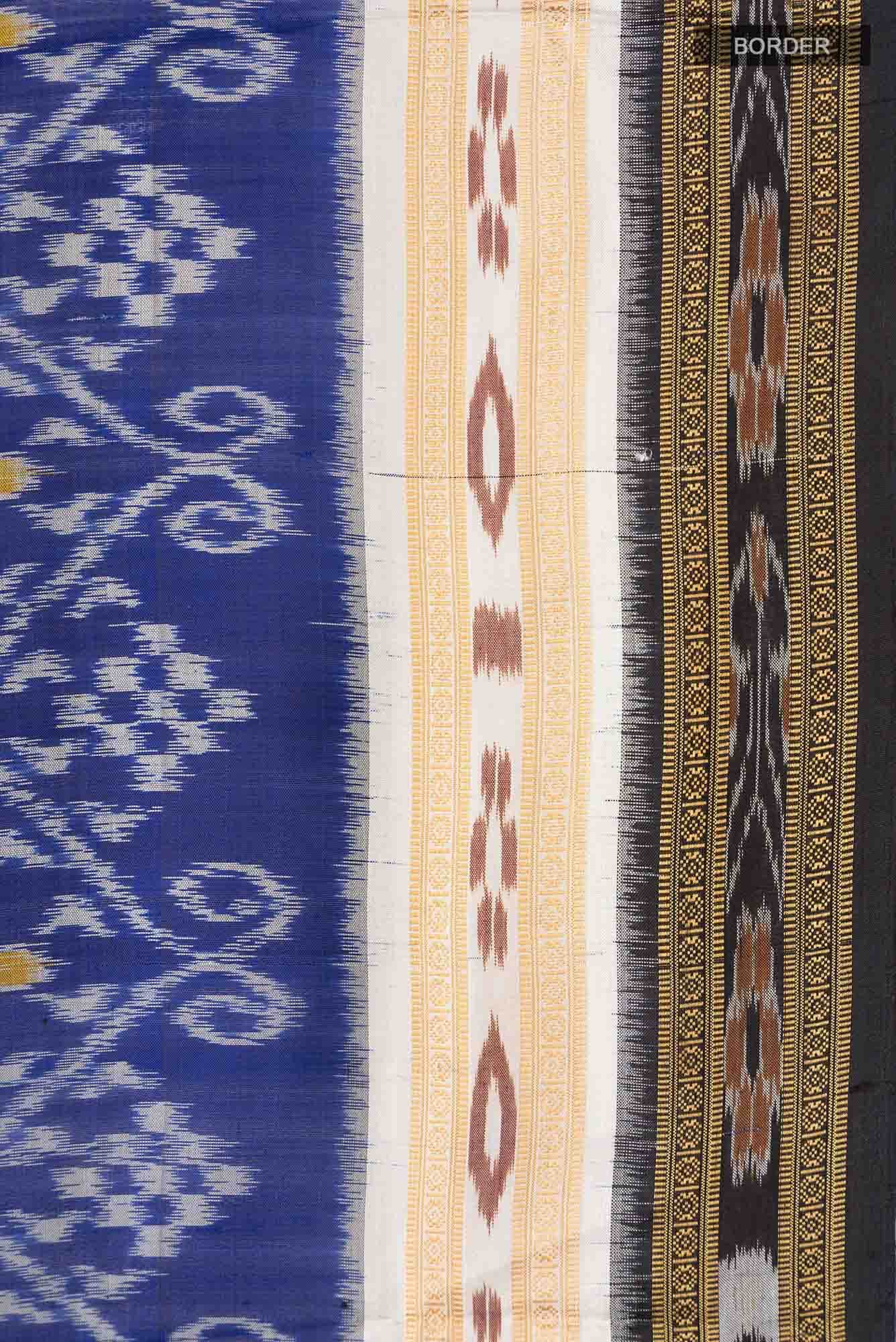 Dark Blue Orissa Silk Saree