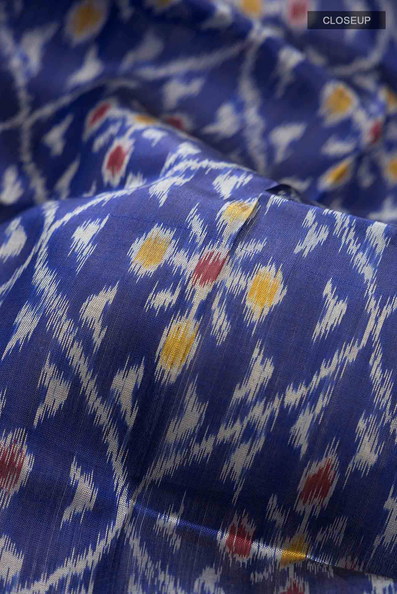 Dark Blue Orissa Silk Saree