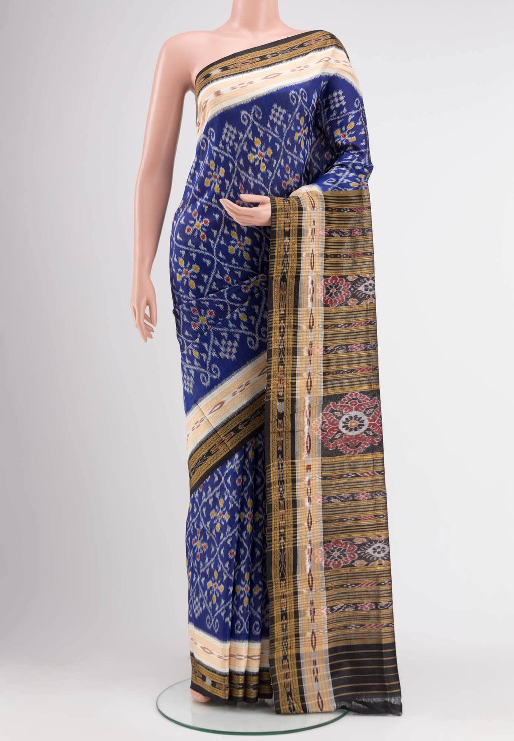 Dark Blue Orissa Silk Saree