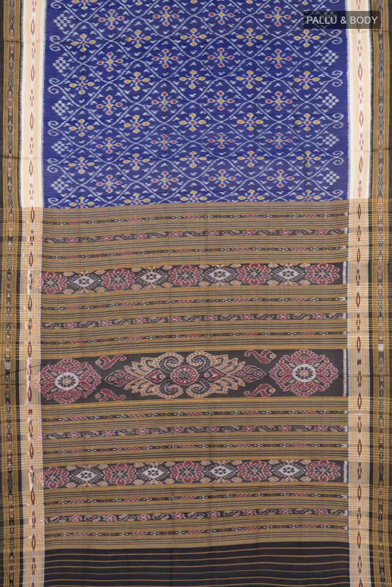 Dark Blue Orissa Silk Saree