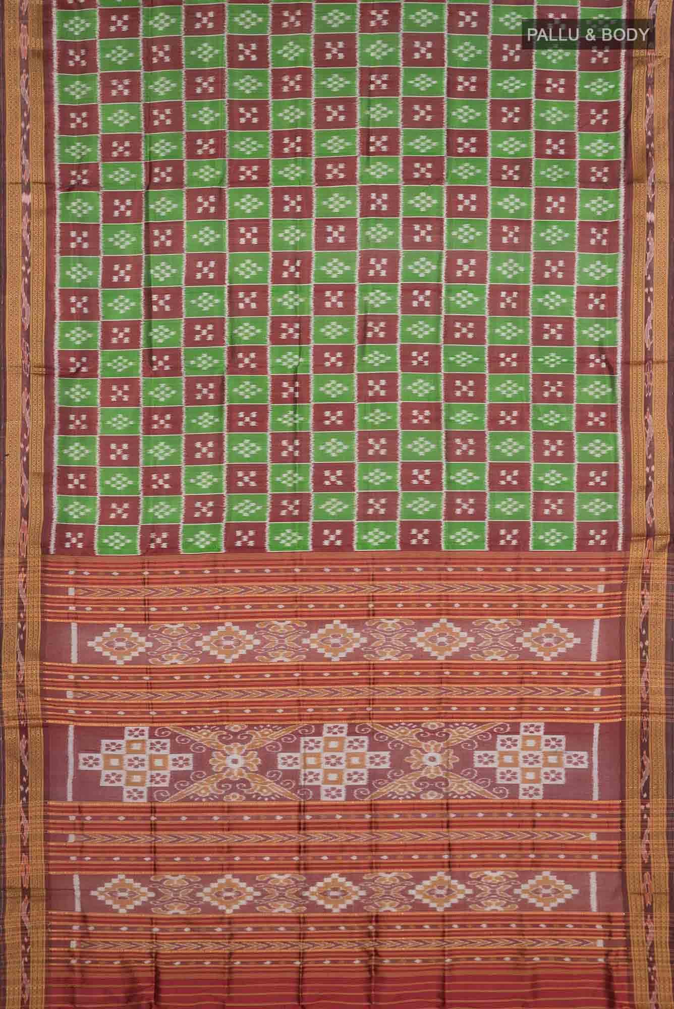 Green Orissa Silk Saree