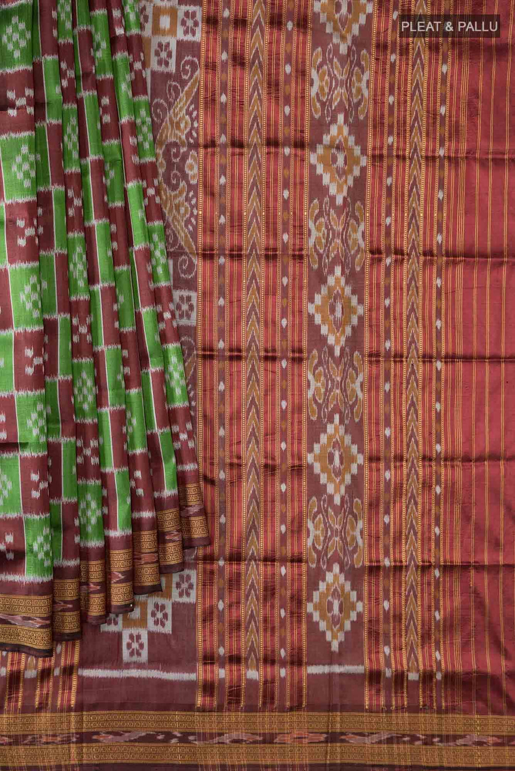 Green Orissa Silk Saree