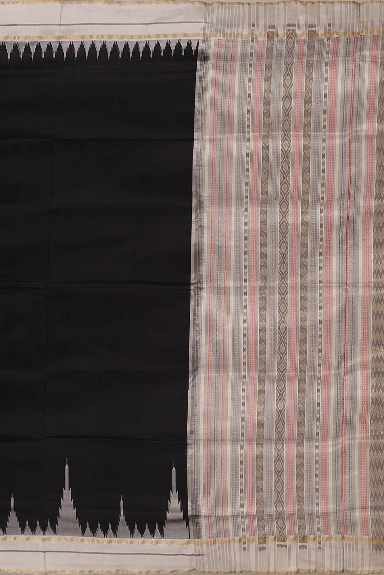 Black Orissa Silk Saree