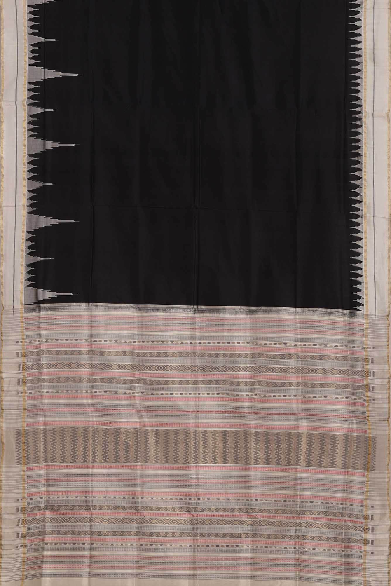 Black Orissa Silk Saree