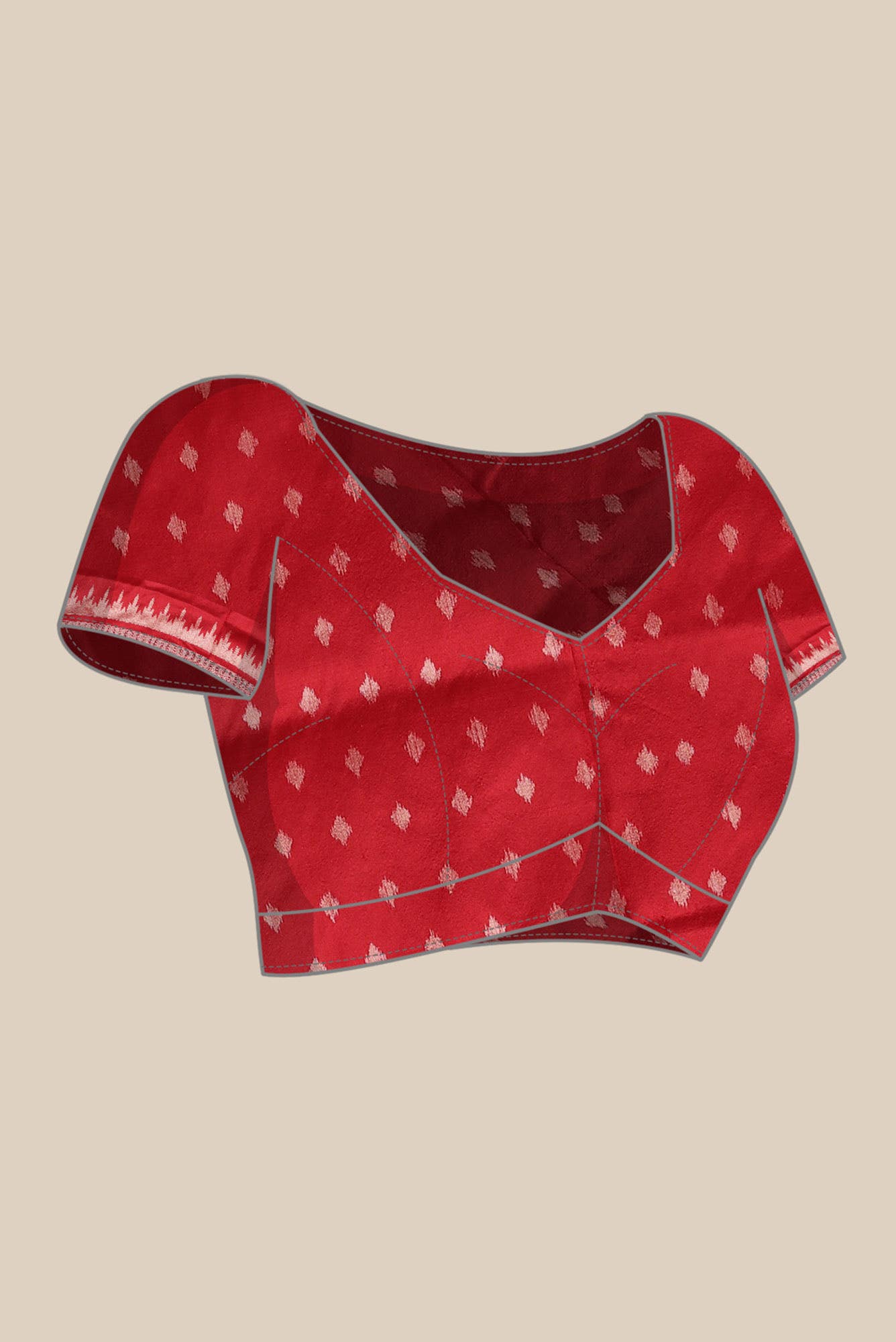 Maroon Orissa Silk Saree