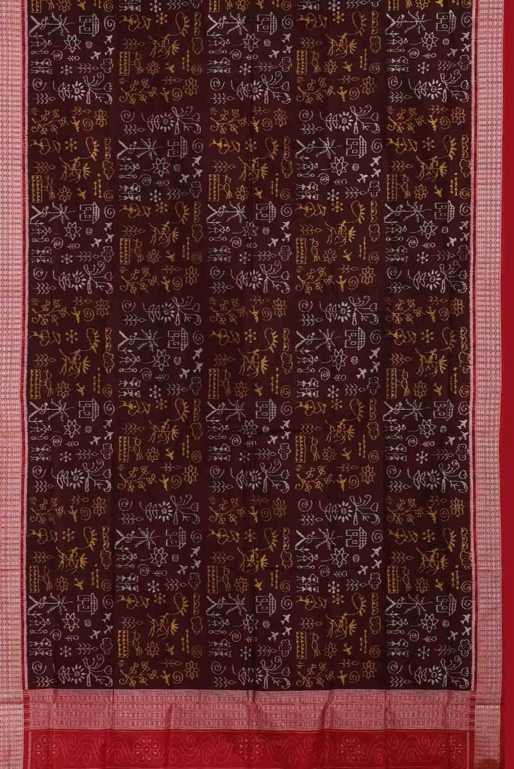 Maroon Orissa Silk Saree