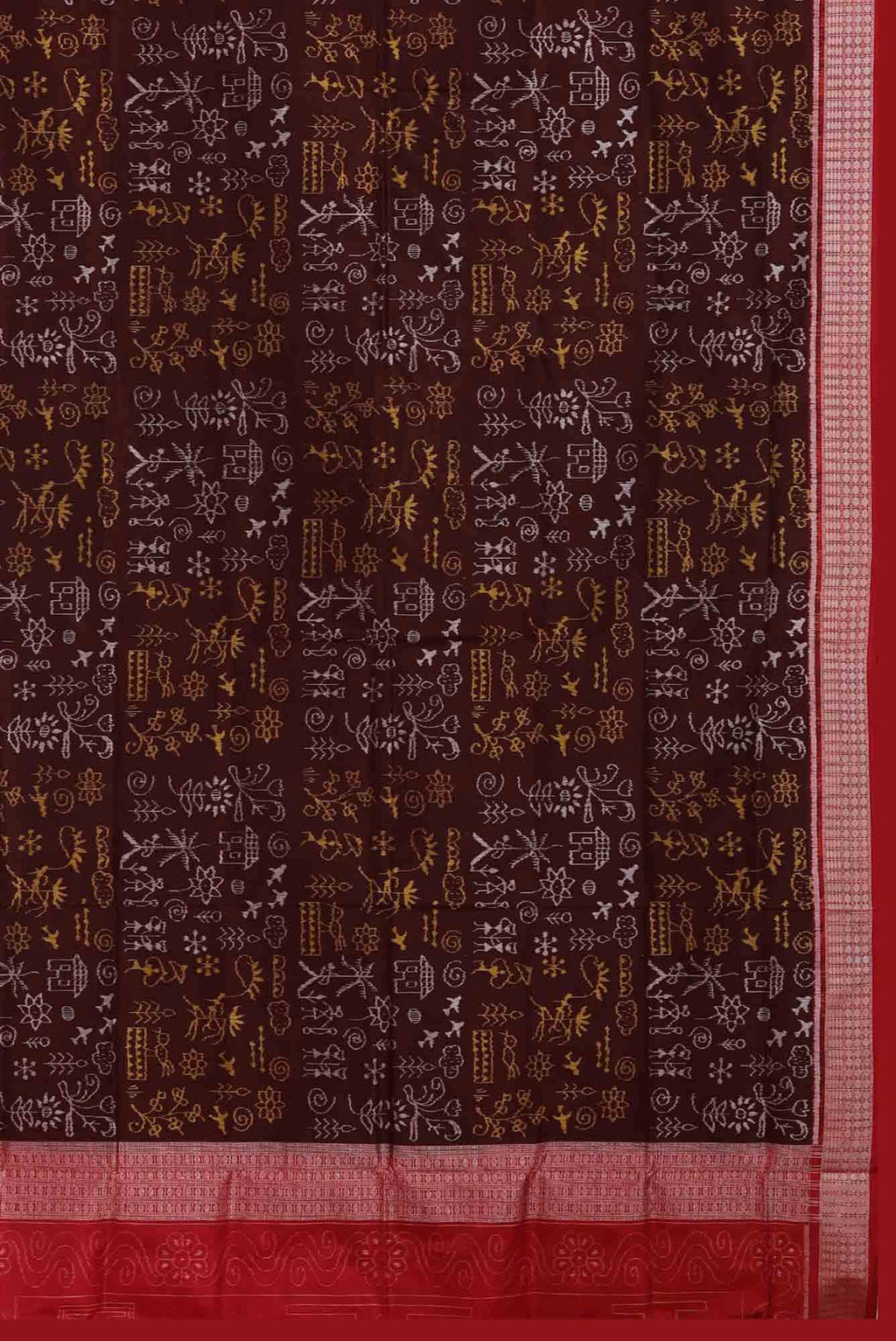Maroon Orissa Silk Saree