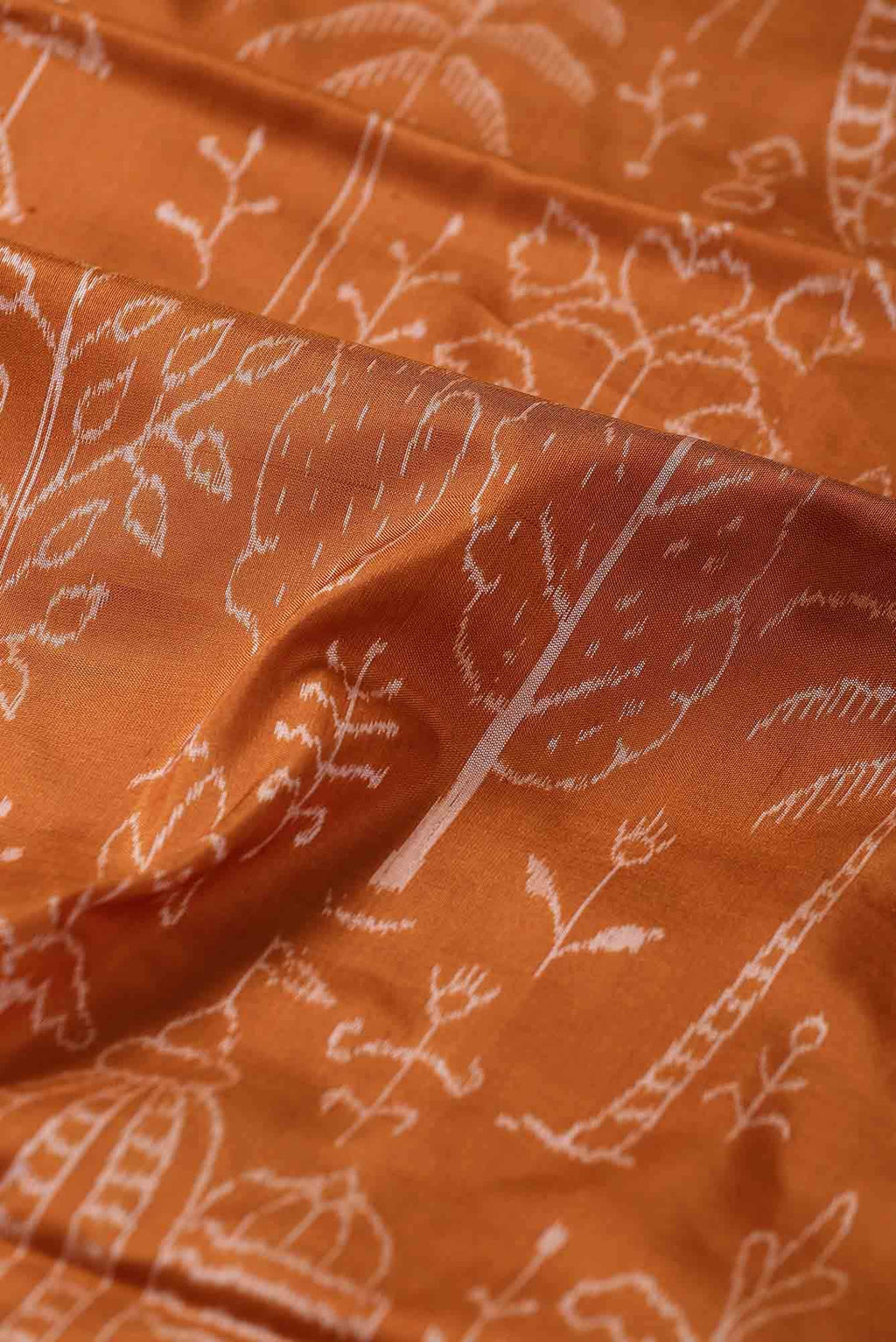 Orange Orissa Silk Saree
