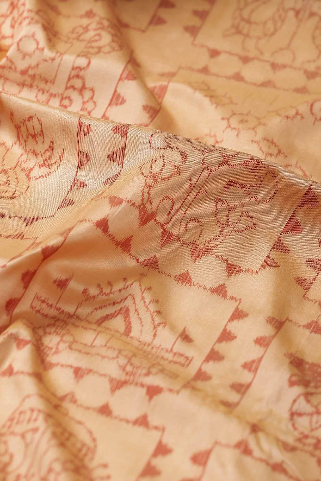 Beige Orissa Silk Saree