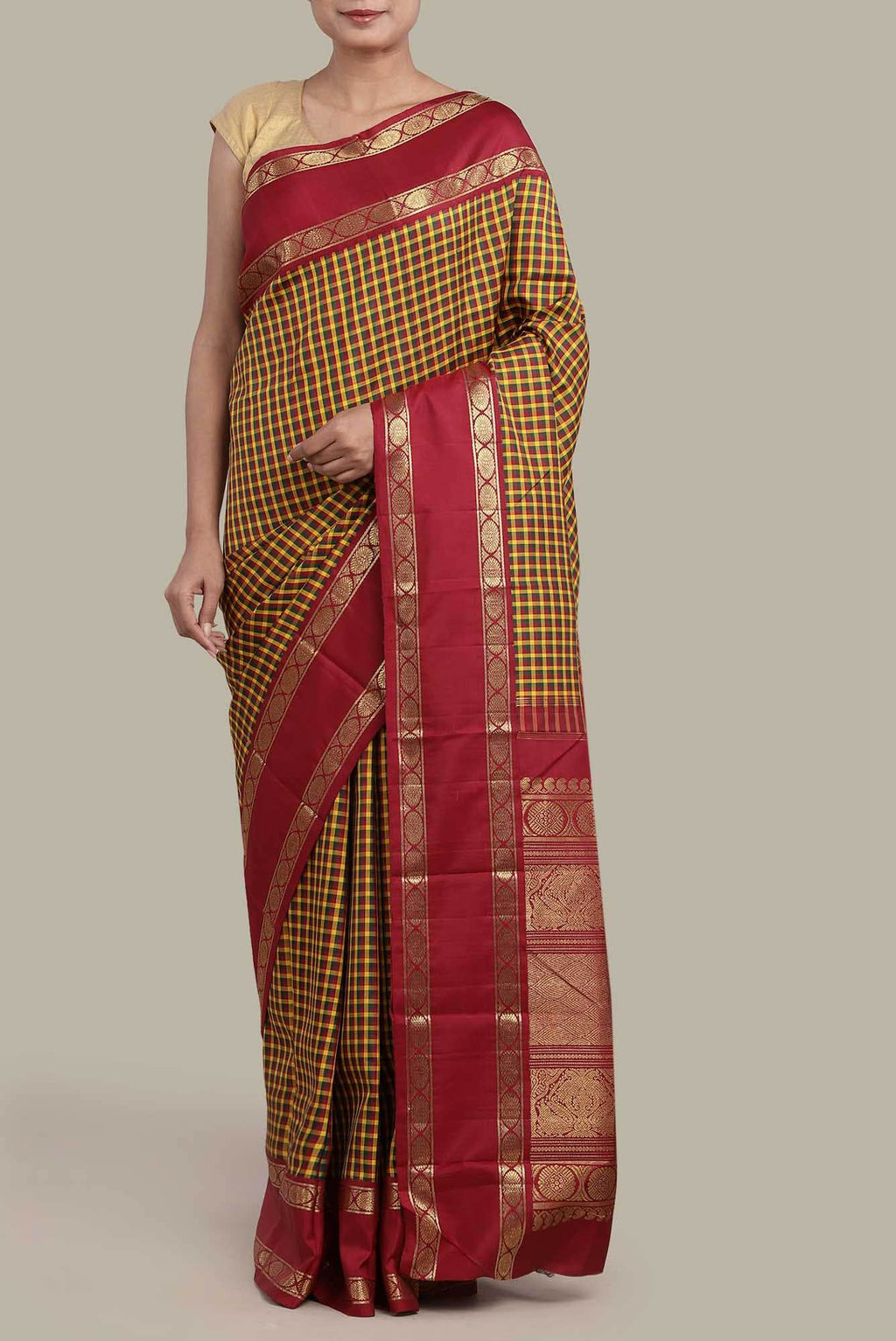Multi Kanchipuram Silk Saree