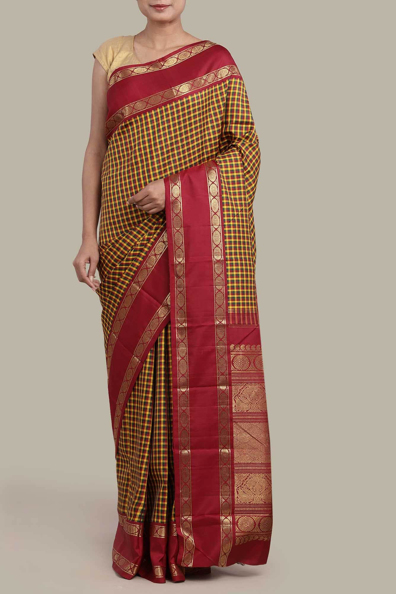 Multi Kanchipuram Silk Saree
