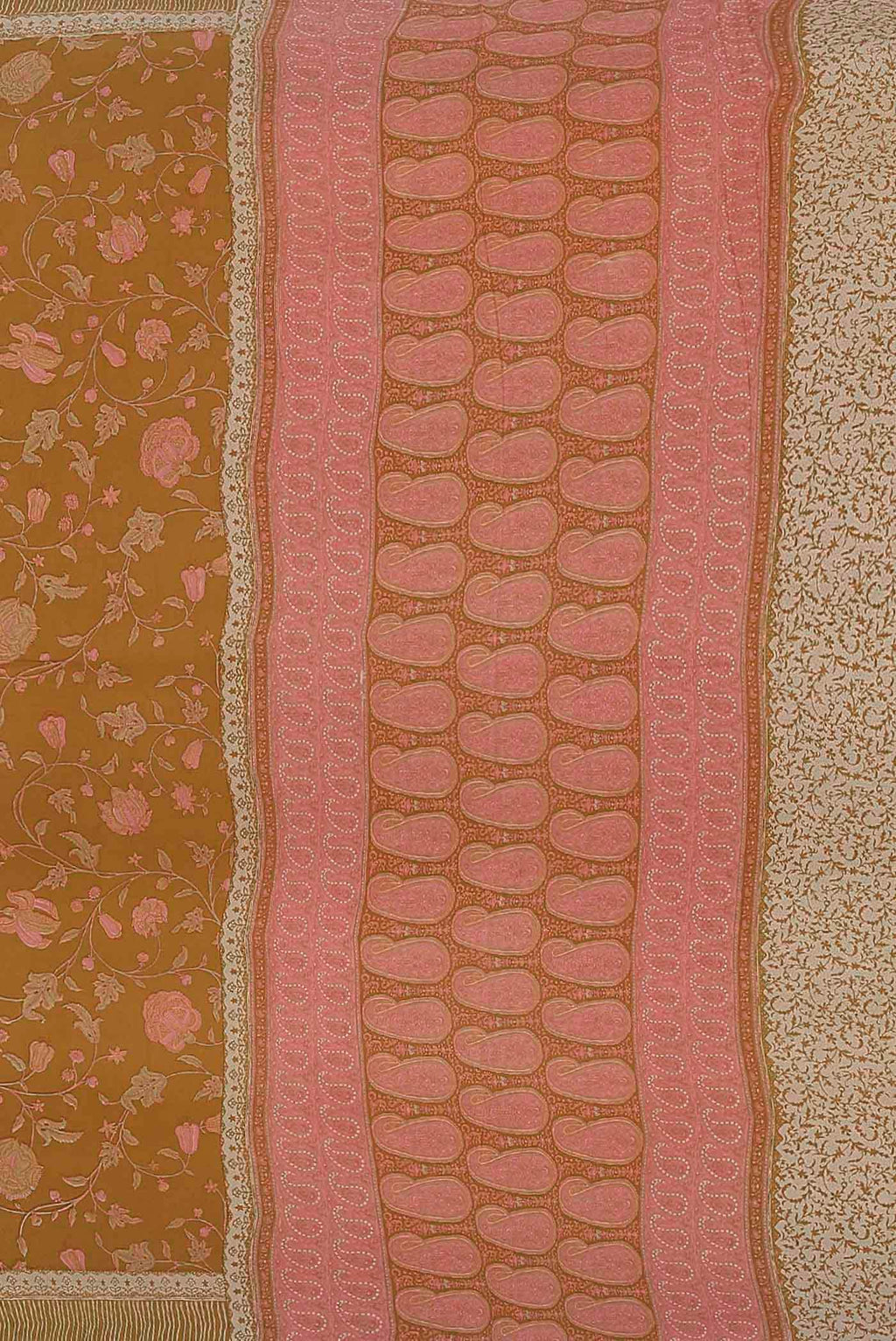 Mustard Crepe Saree