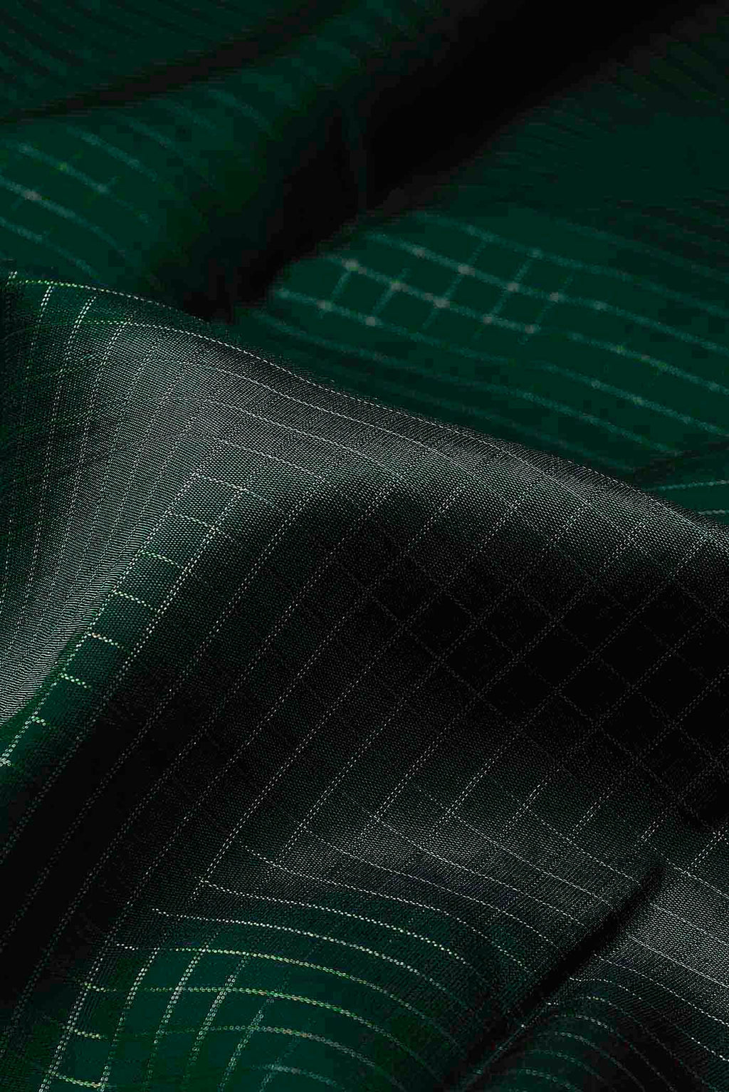 Pure Silk Pure Zari Bottle Green Kanchipuram Saree