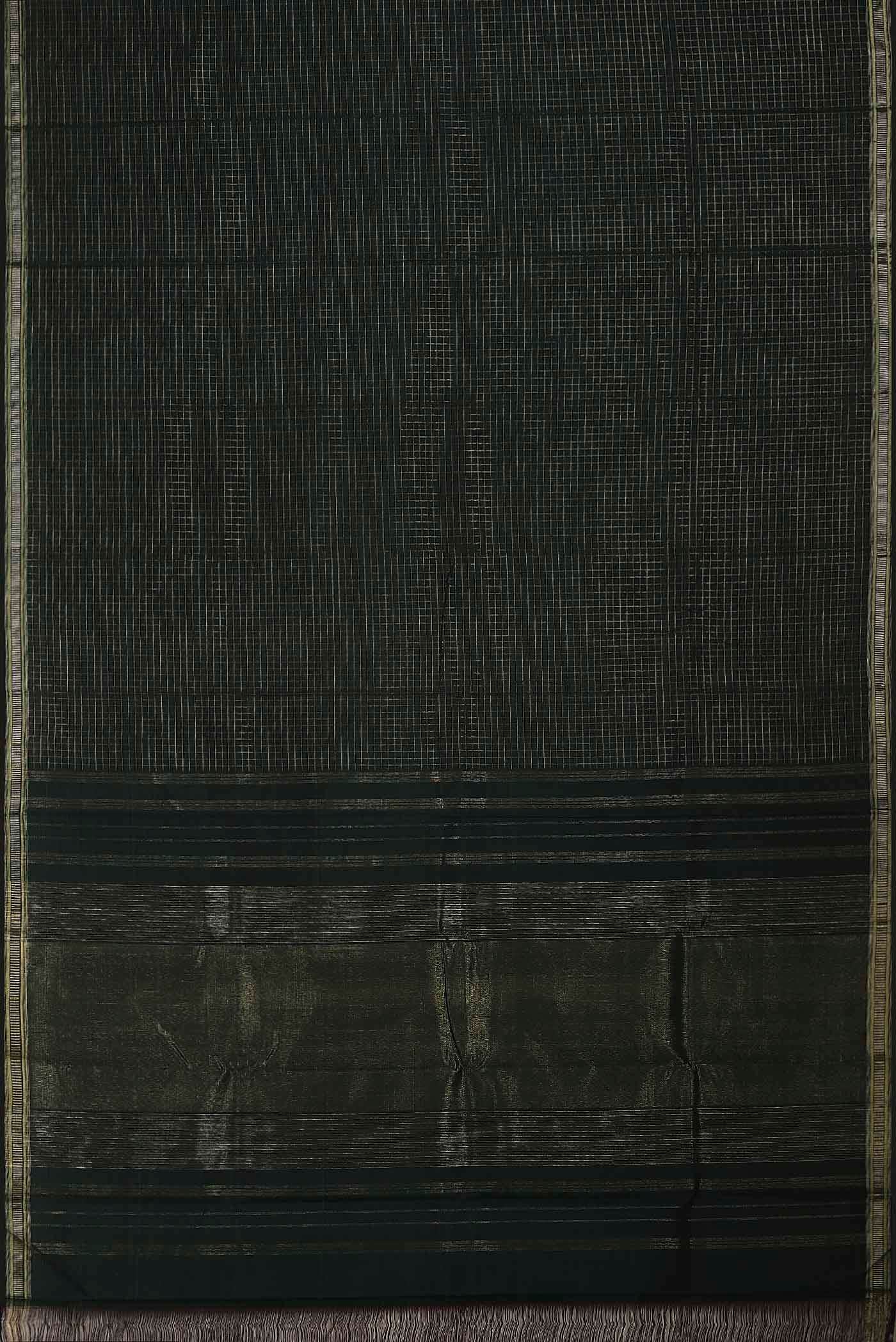 Pure Silk Pure Zari Bottle Green Kanchipuram Saree
