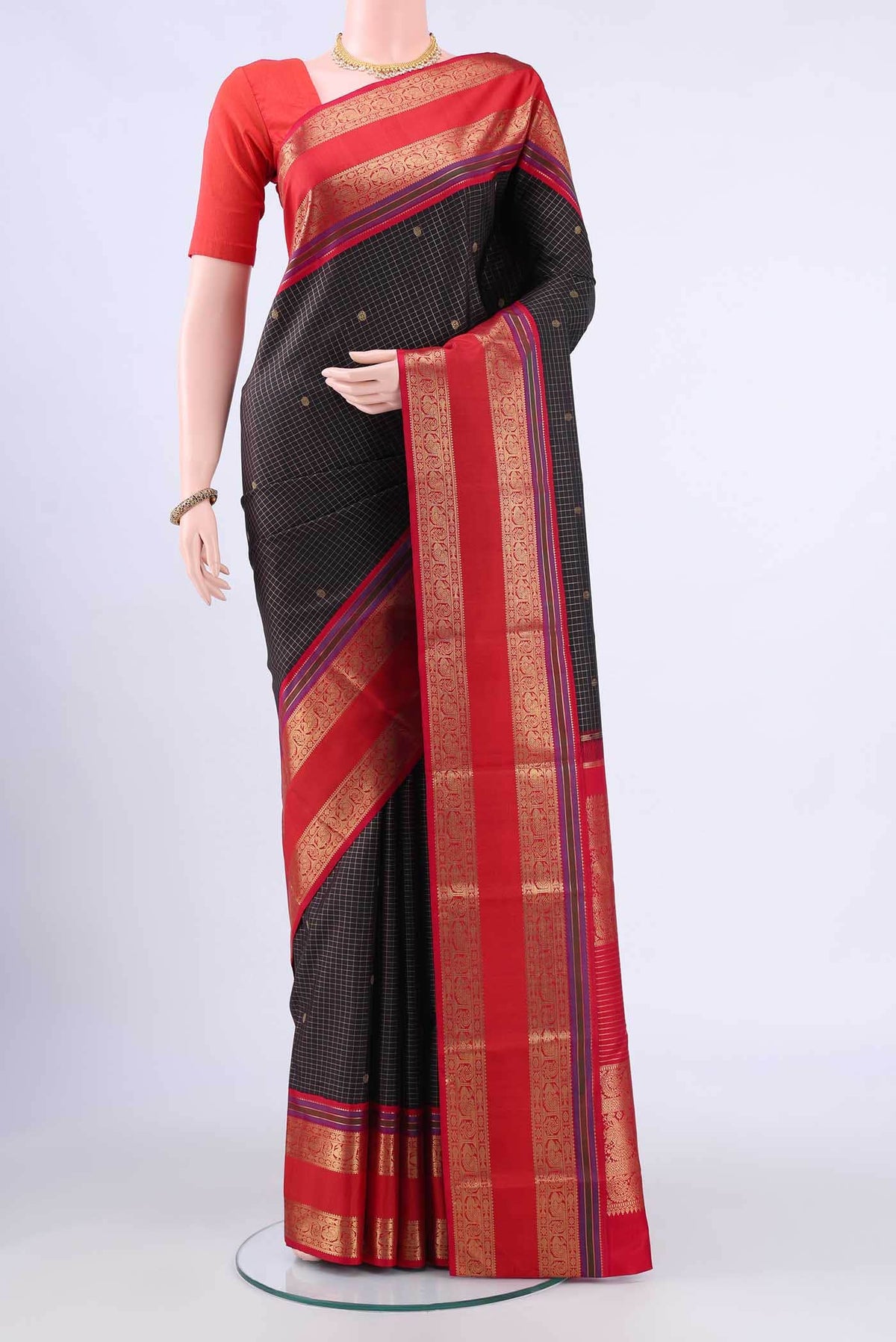 Black Kanjivaram Silk Saree