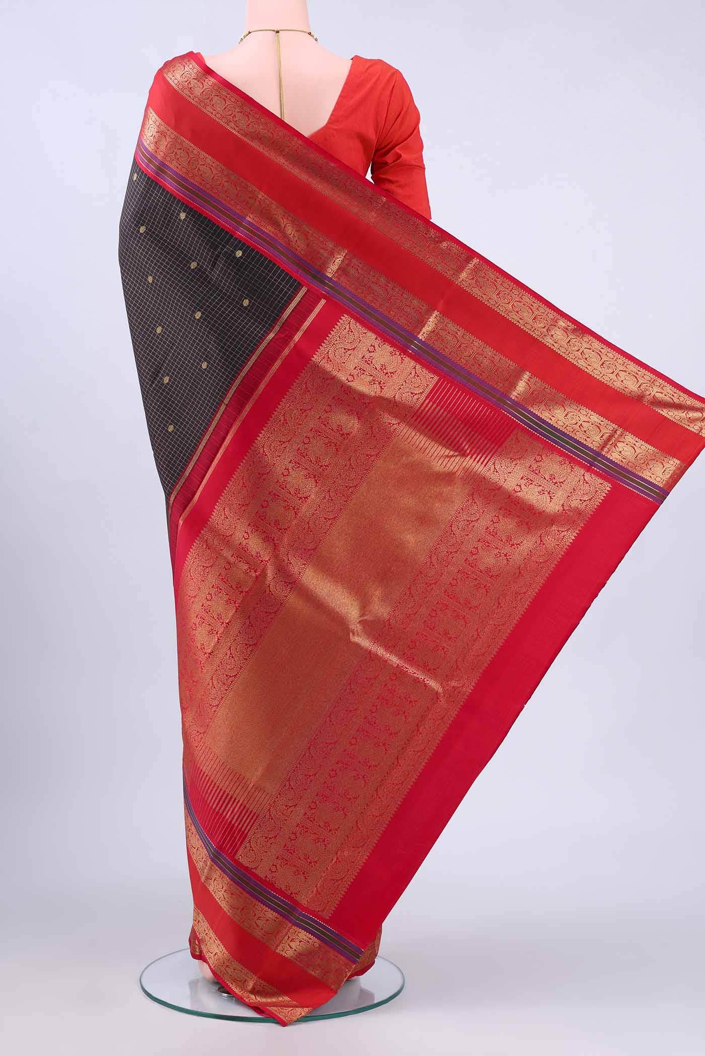 Black Kanchipuram Silk Saree