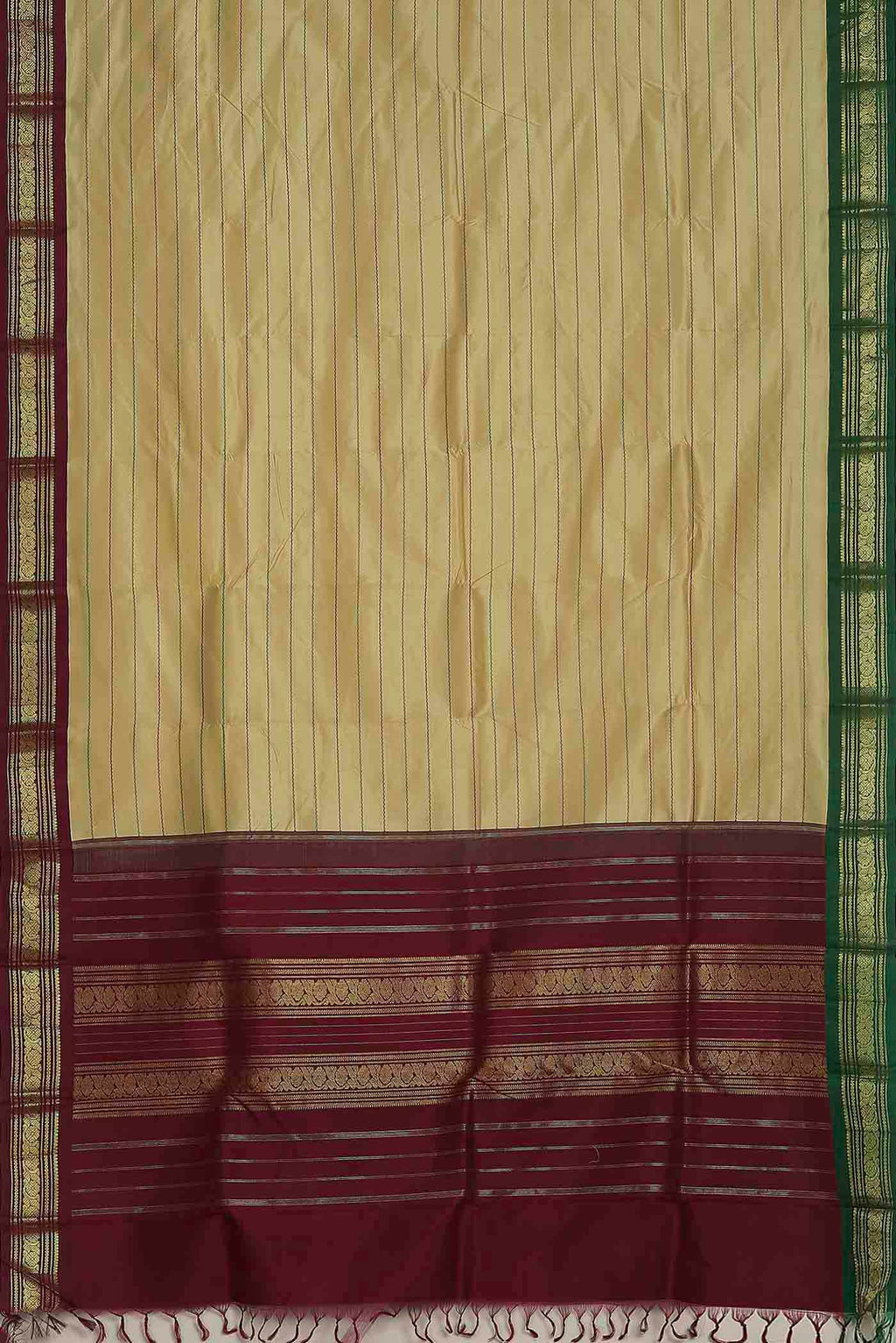 Sandal Kanchipuram Silk Saree