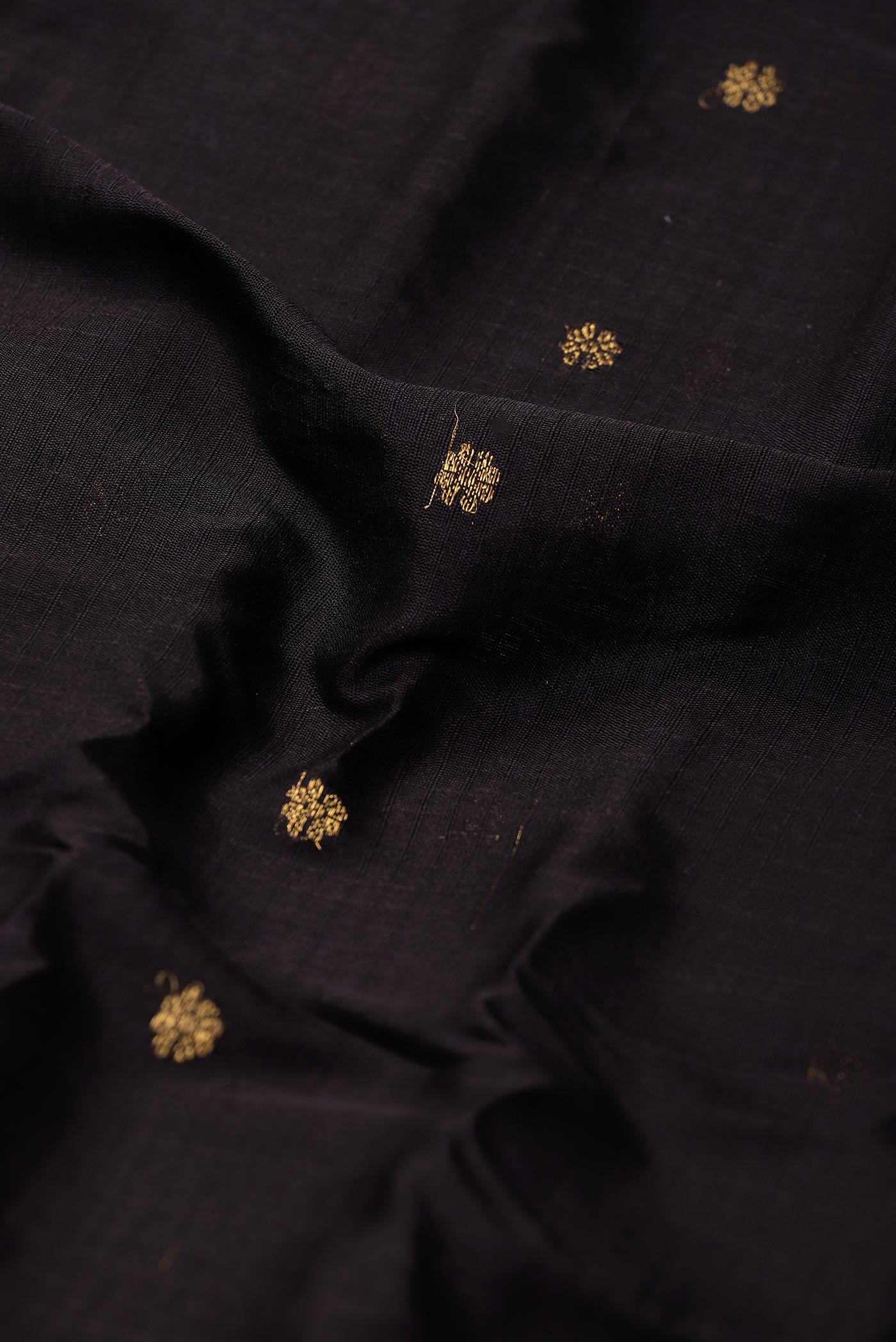 Black Gadwal Silk Cotton Saree