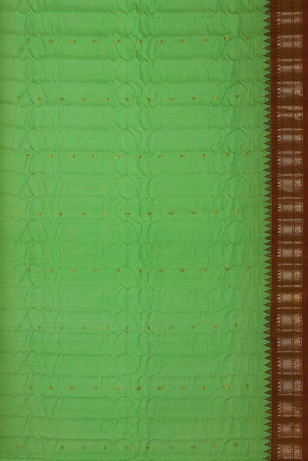 Green Gadwal Silk Cotton Saree